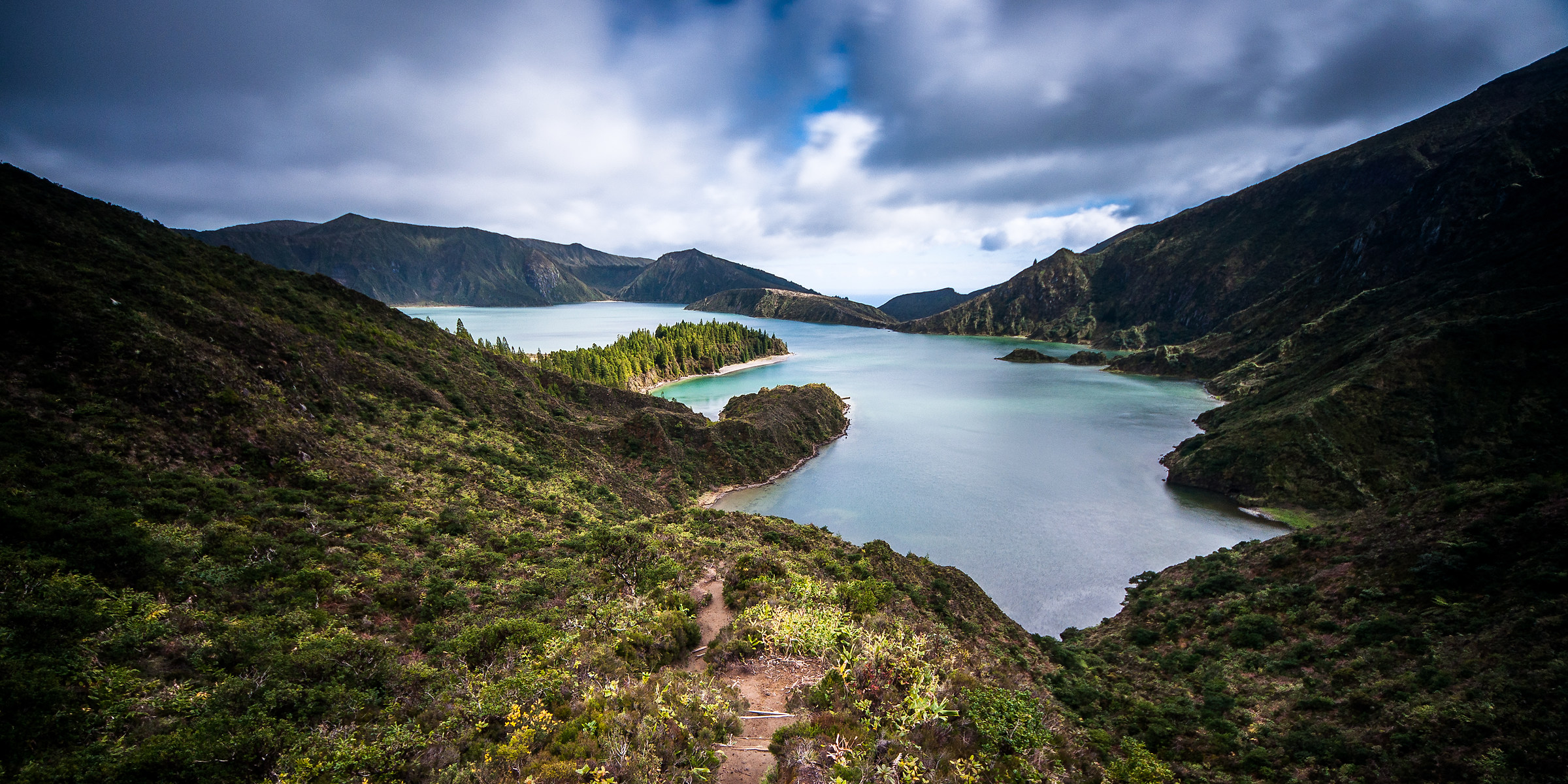 Overview Lagoa do Fogo, Sao Miguel, Azores