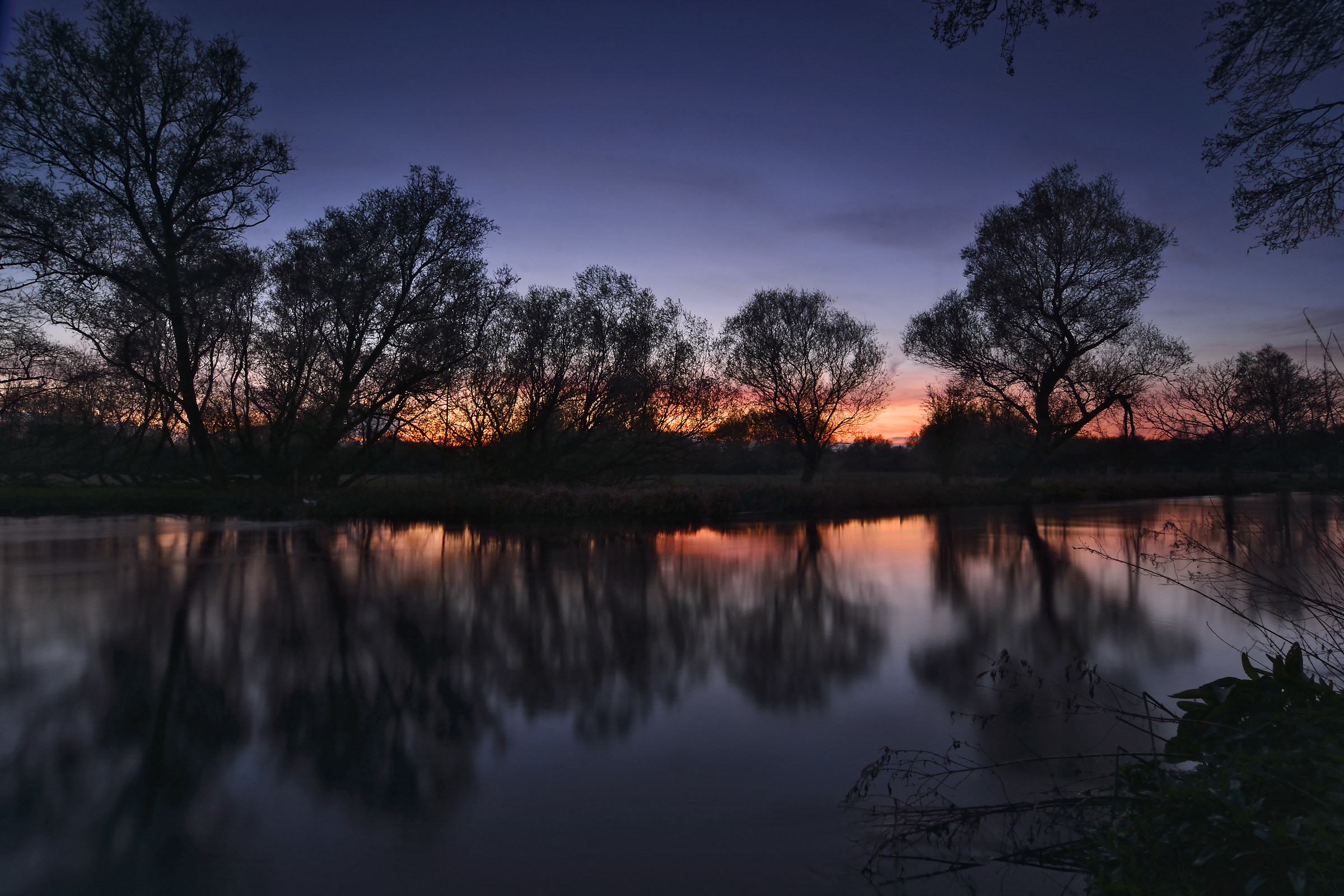 Deep River Sunset Afterglow