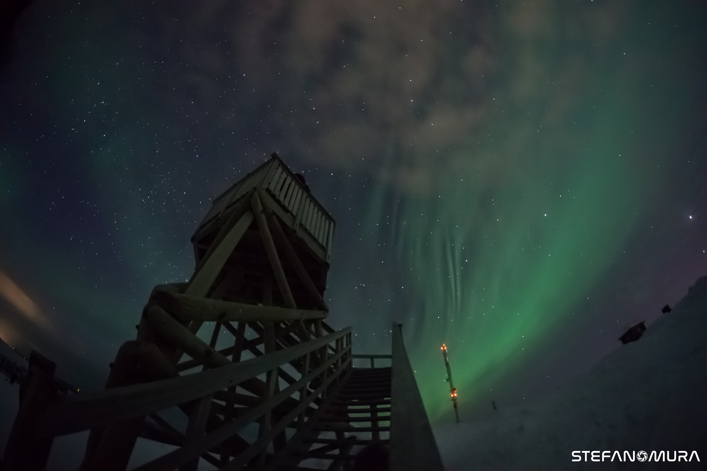 Observation tower for auroras in Saariselka