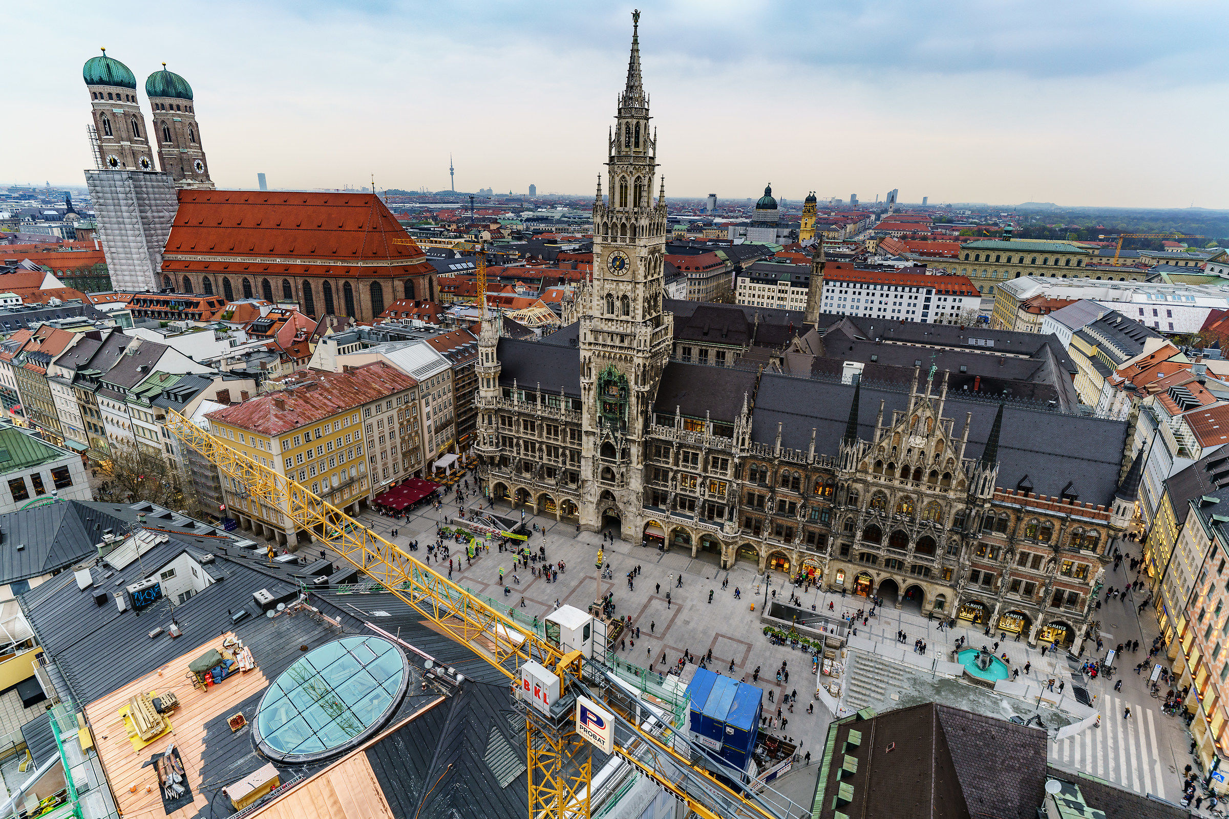 Marienplatz vista dal campanile si S Peter's Monaco