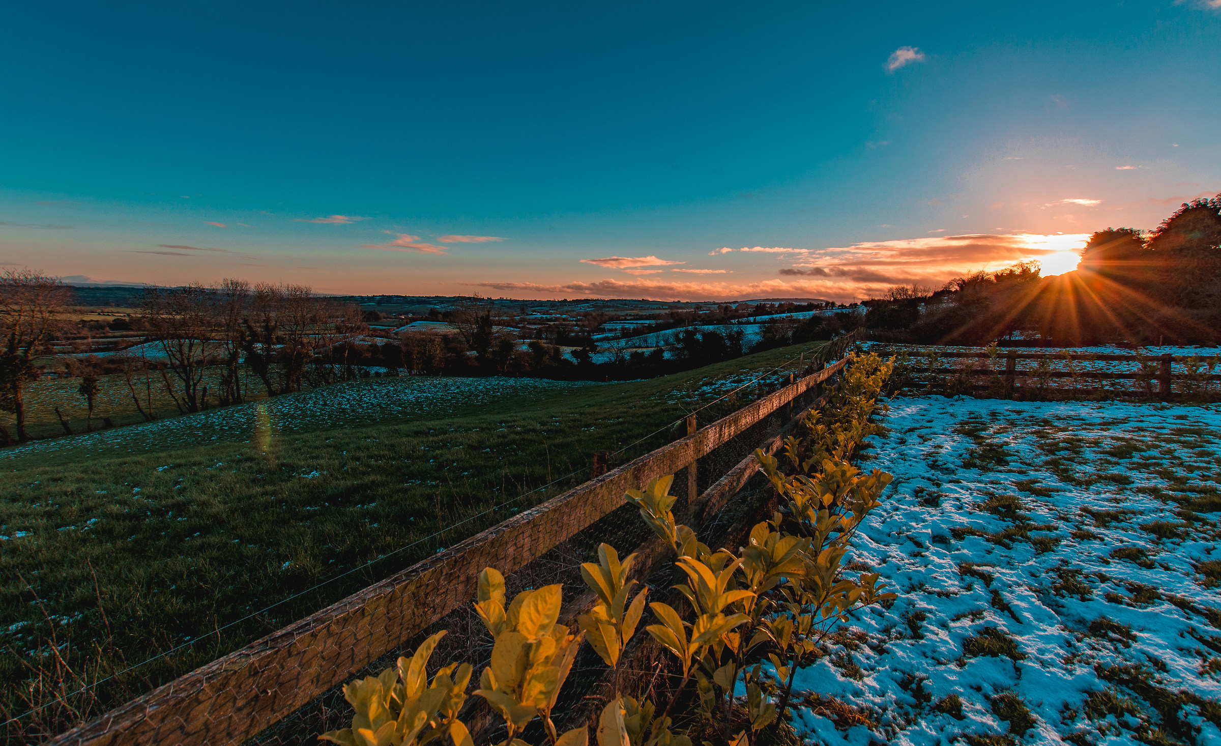 Last light in the clean sky.