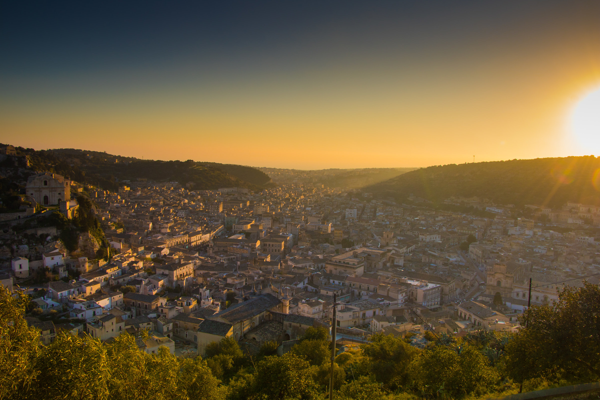 Scicli at sunset