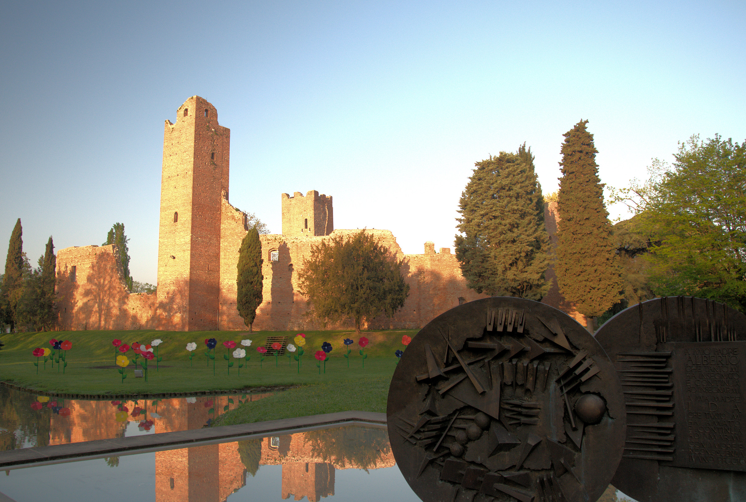 Rocca of Noale with installation and Fountain