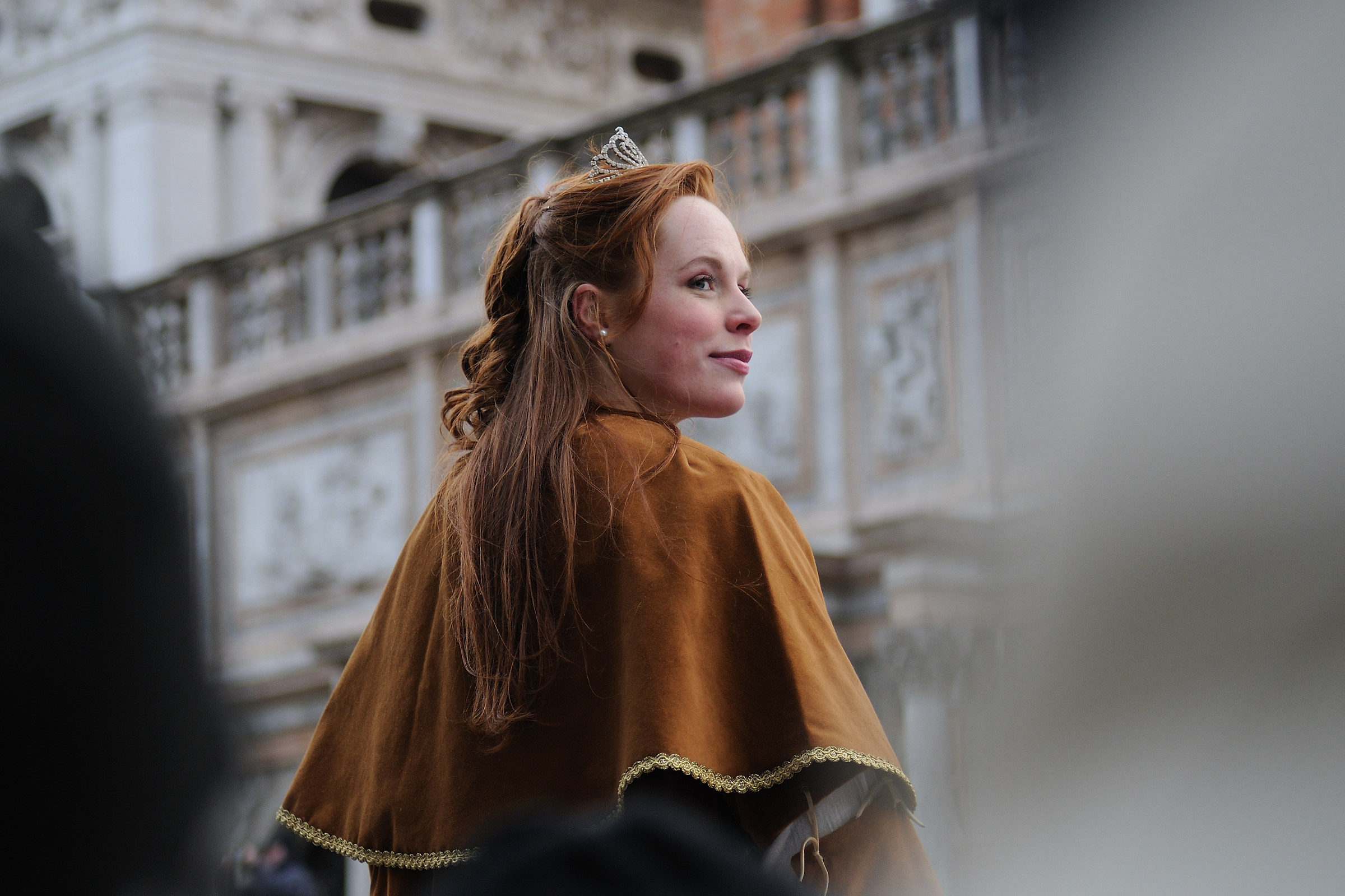 Colombina in posa durante il Carnevale