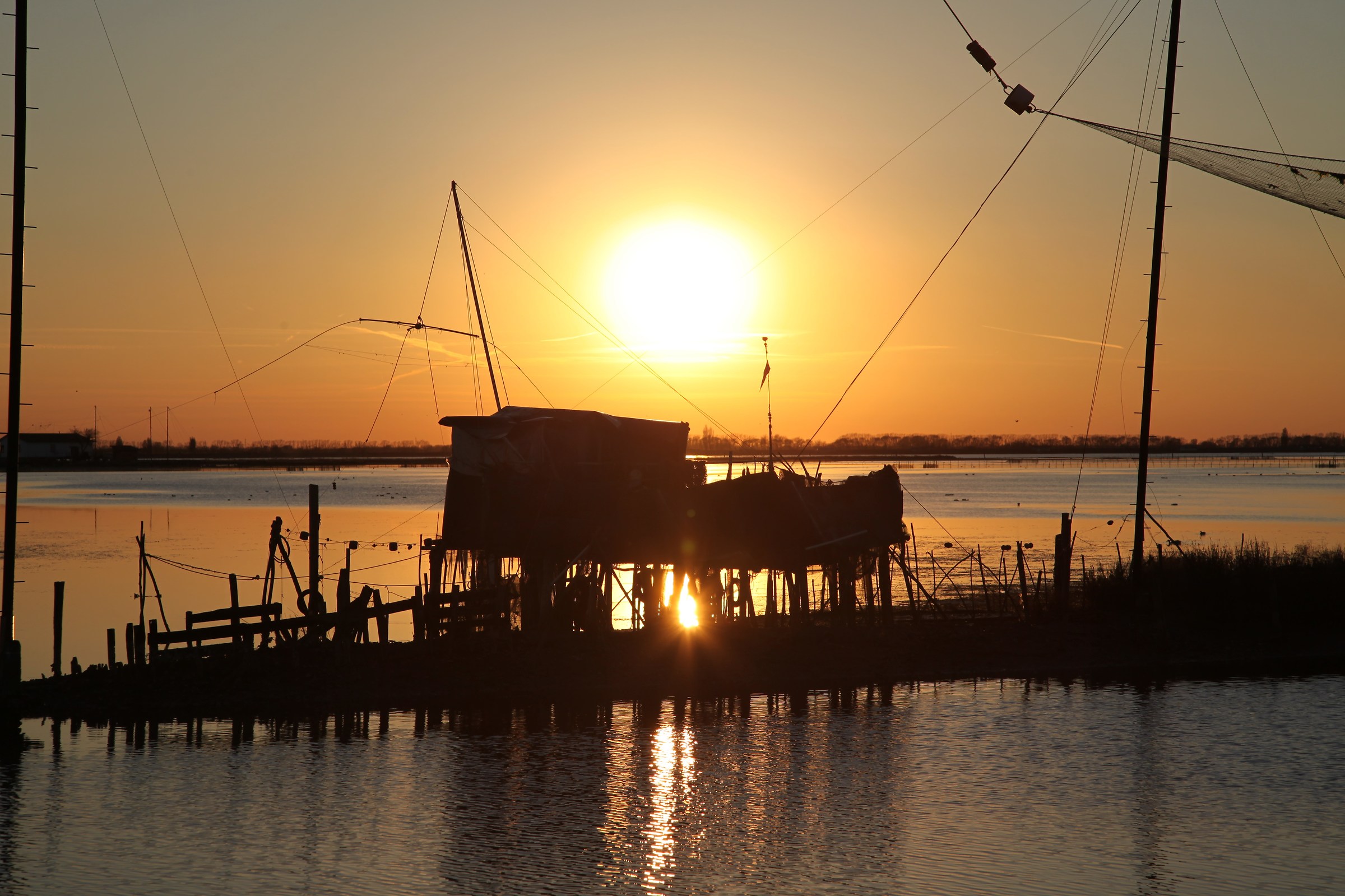 tramonto in Valle Fatibello Comacchio