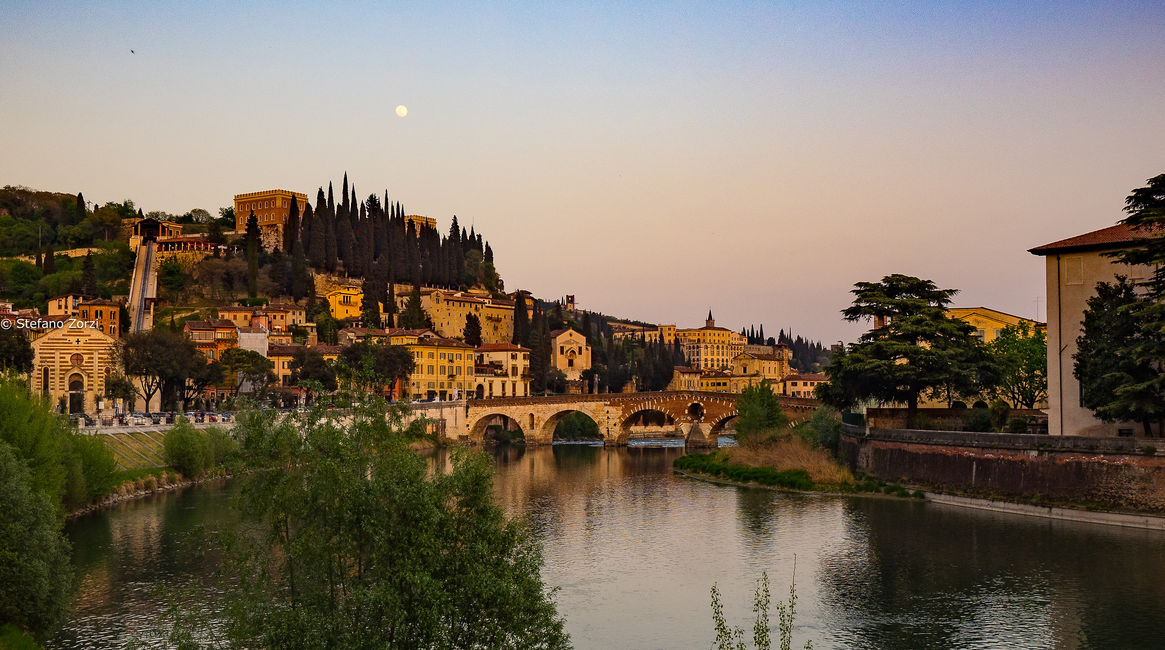 Sunset on magic Verona