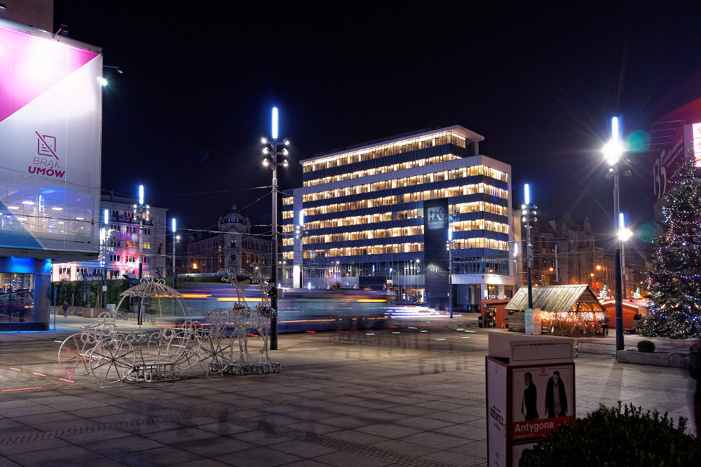 Miasto Katowice noc