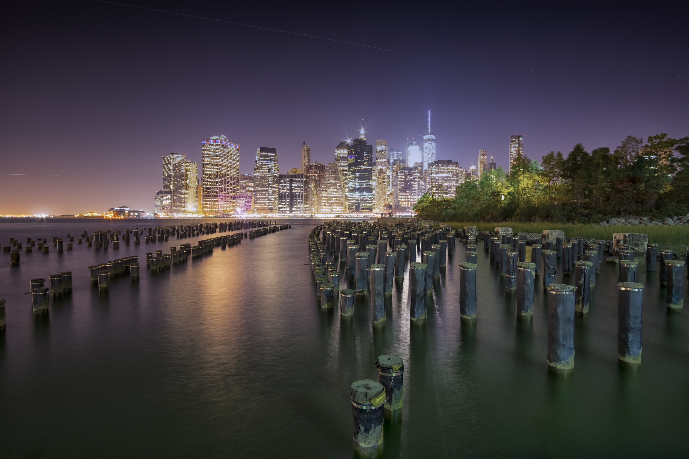 Manhattan in the evening.