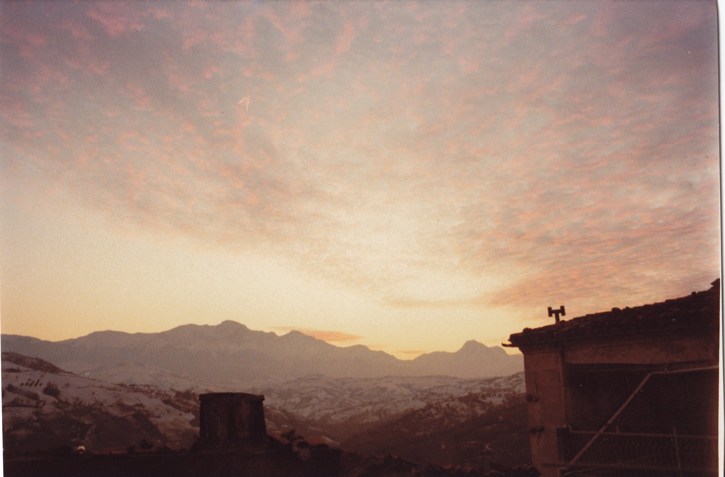 La catena del Gran Sasso vista dal mio terrazzo