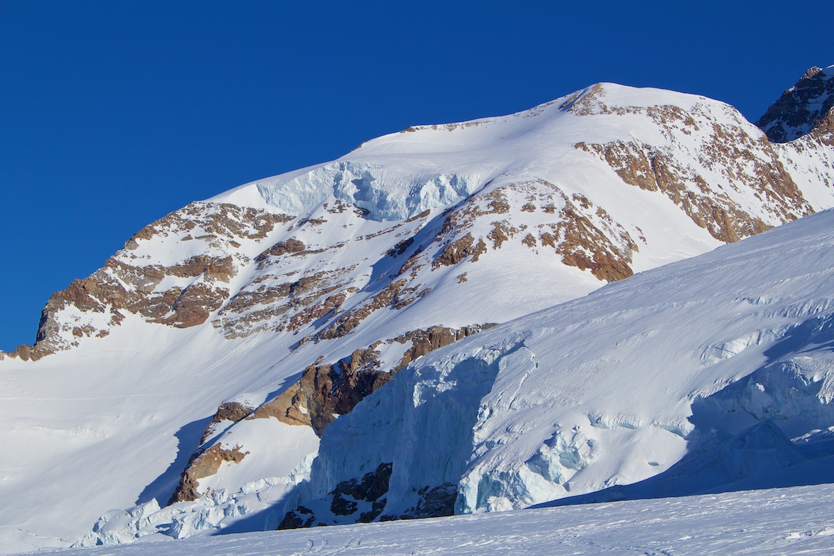 naso del Lyskamm e ghiacciaio del Lys