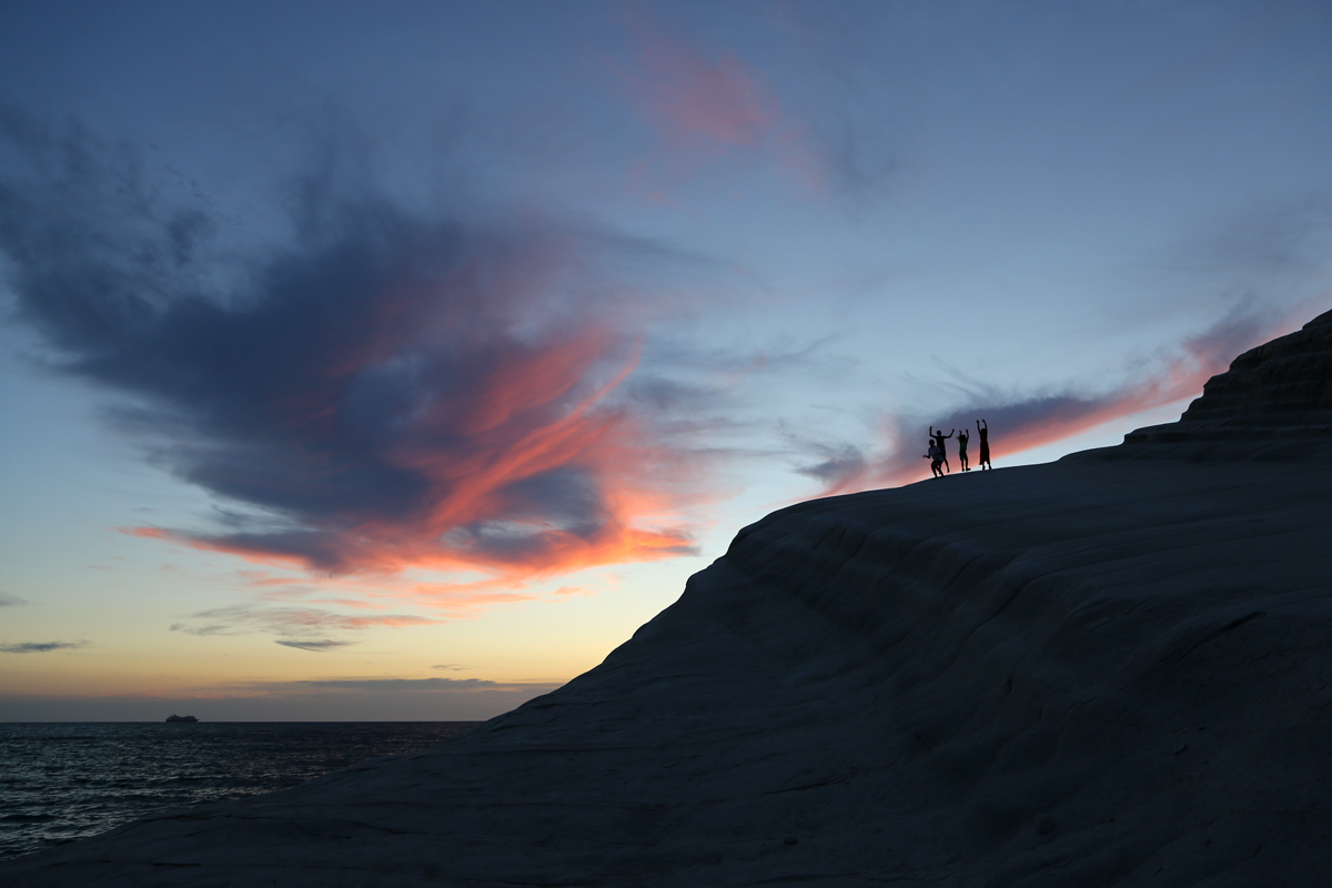 tramonto a Scala dei Turchi