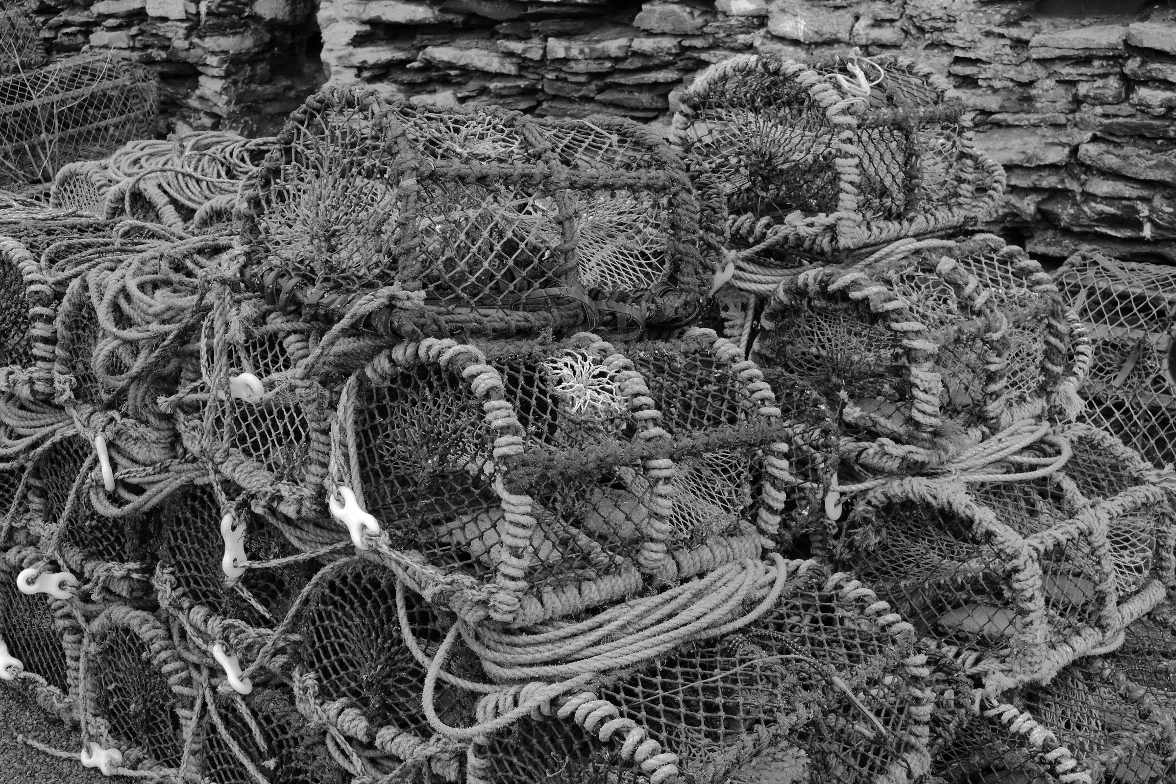 Traps in the old fishermen village