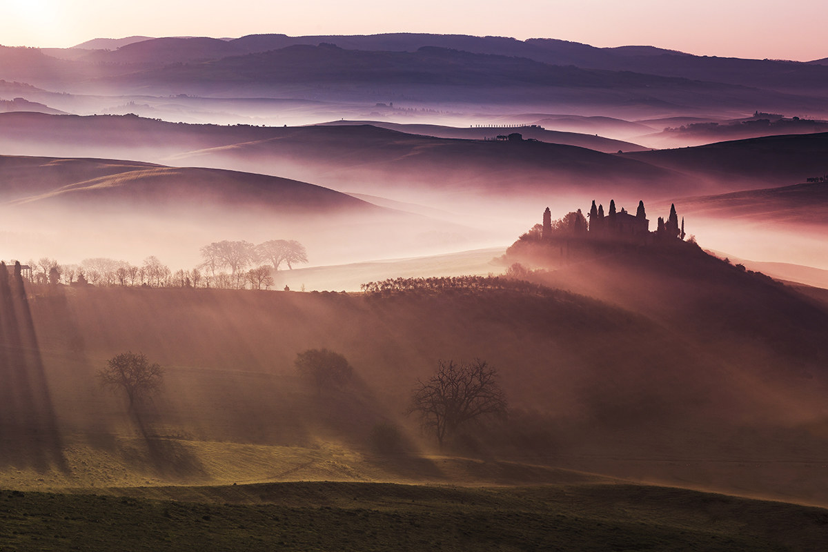 Sunrise in Val d'Orcia