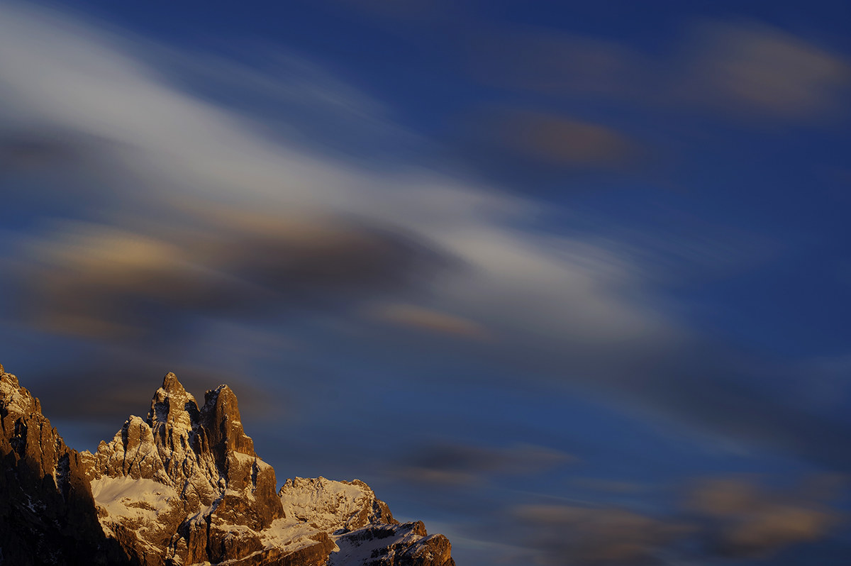 time stack con cime Sas Maor e Madonna