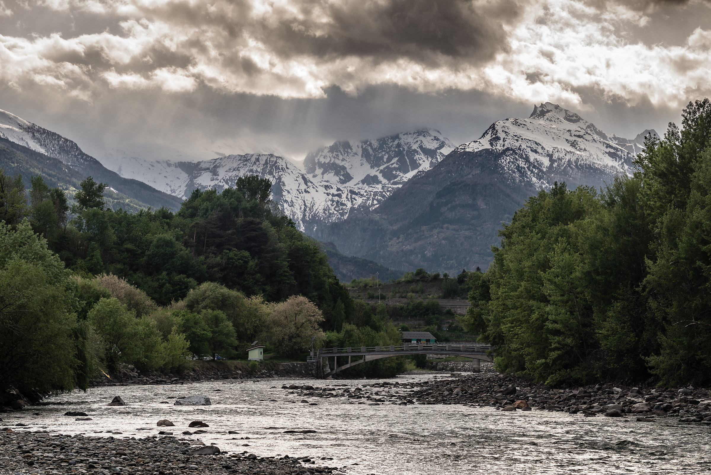 Scorcio di Aymavilles, Valle d' Aosta.