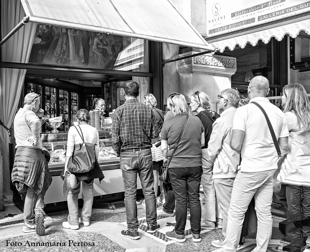 All lined up for ice cream