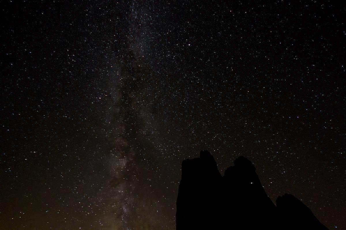 Via Lattea e bivacco in parete