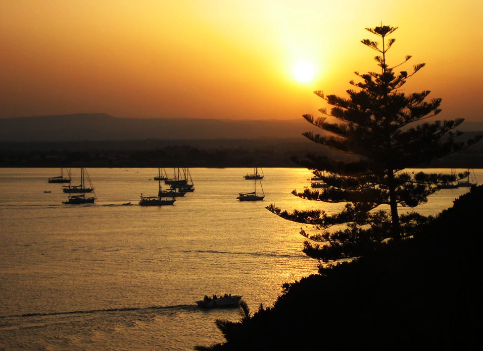 Tramonto sul mediterraneo
