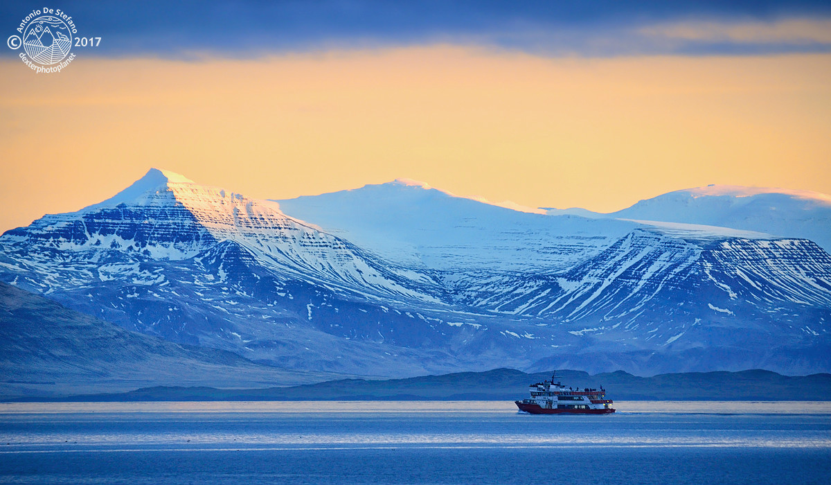 Salpando all'alba da Reykjavik