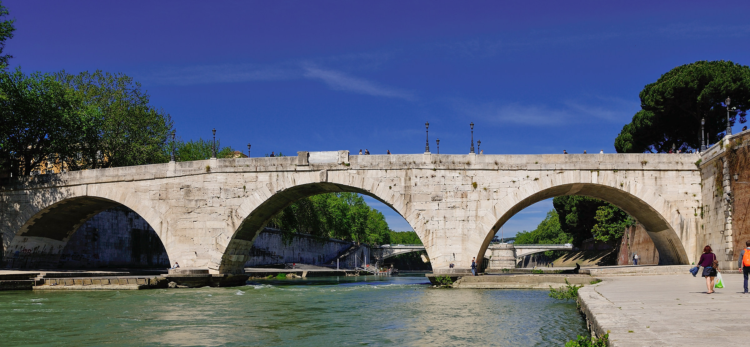 Historic Bridges Roman Bridge Sublicio Isola Tiberina