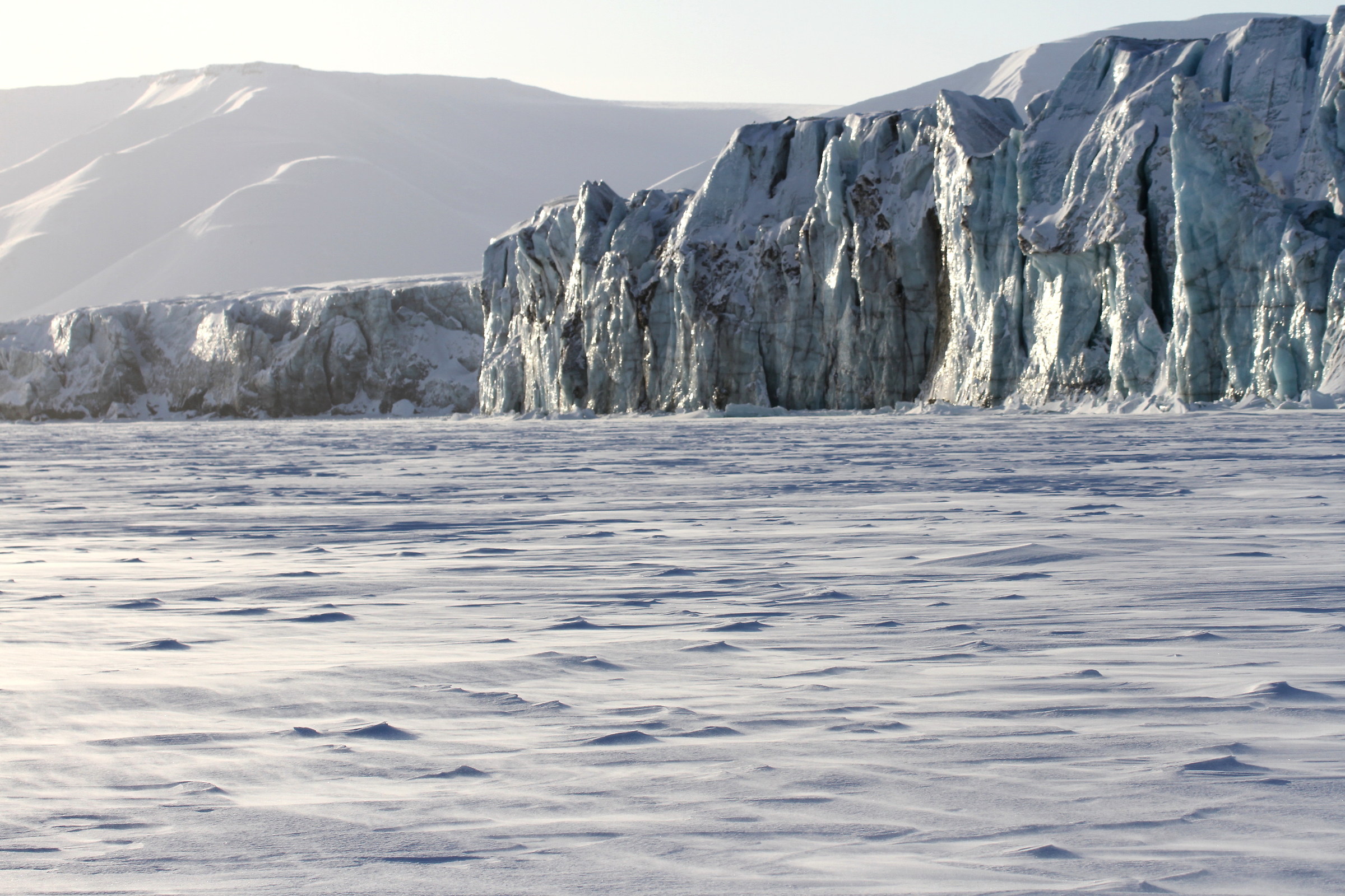 Costa est delle isole Svalbard, ghiacciaio Ulver Breen