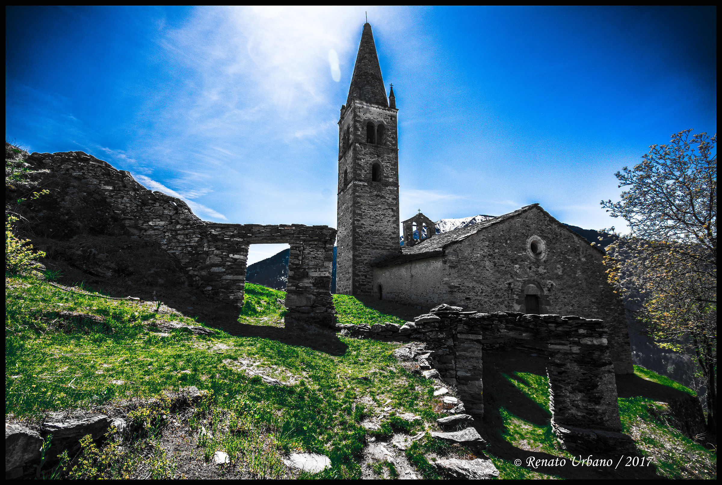 Stroppo, the alpine church of San Peyre