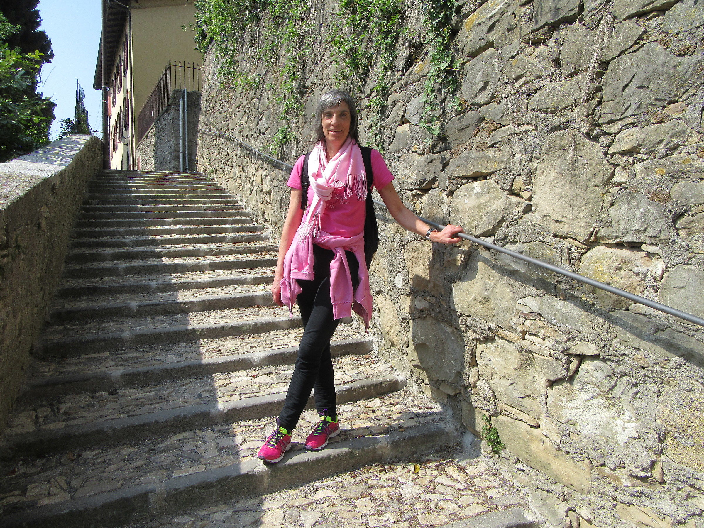 Mia moglie a Bergamo alta