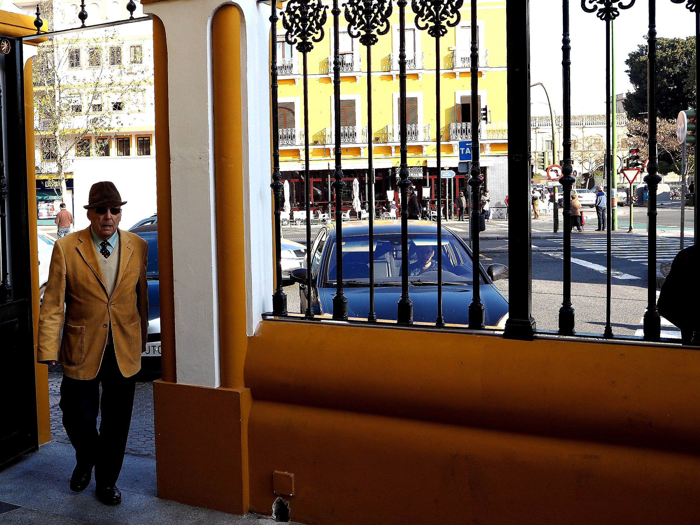 orange man, orange wall