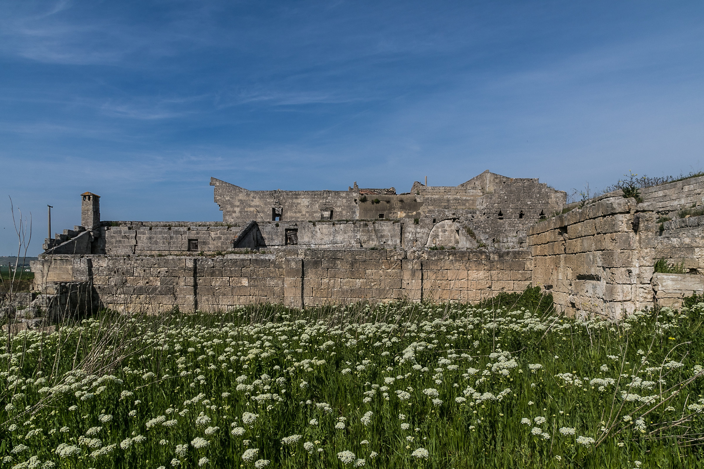 With strong contrast