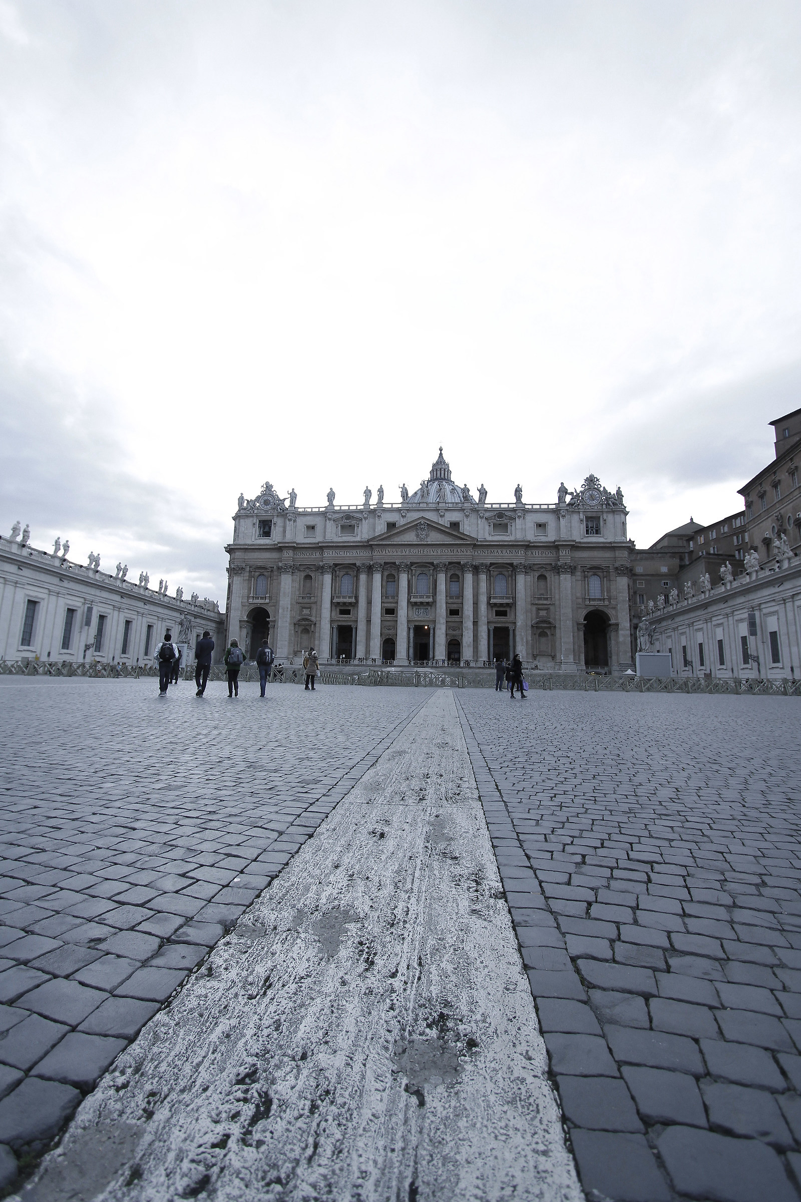 Piazza San Pietro in febbraio