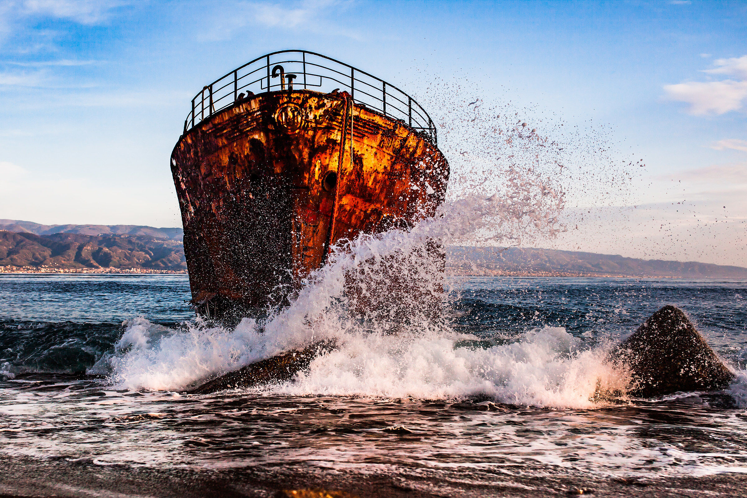 Corrosion on the wreck of the Sea