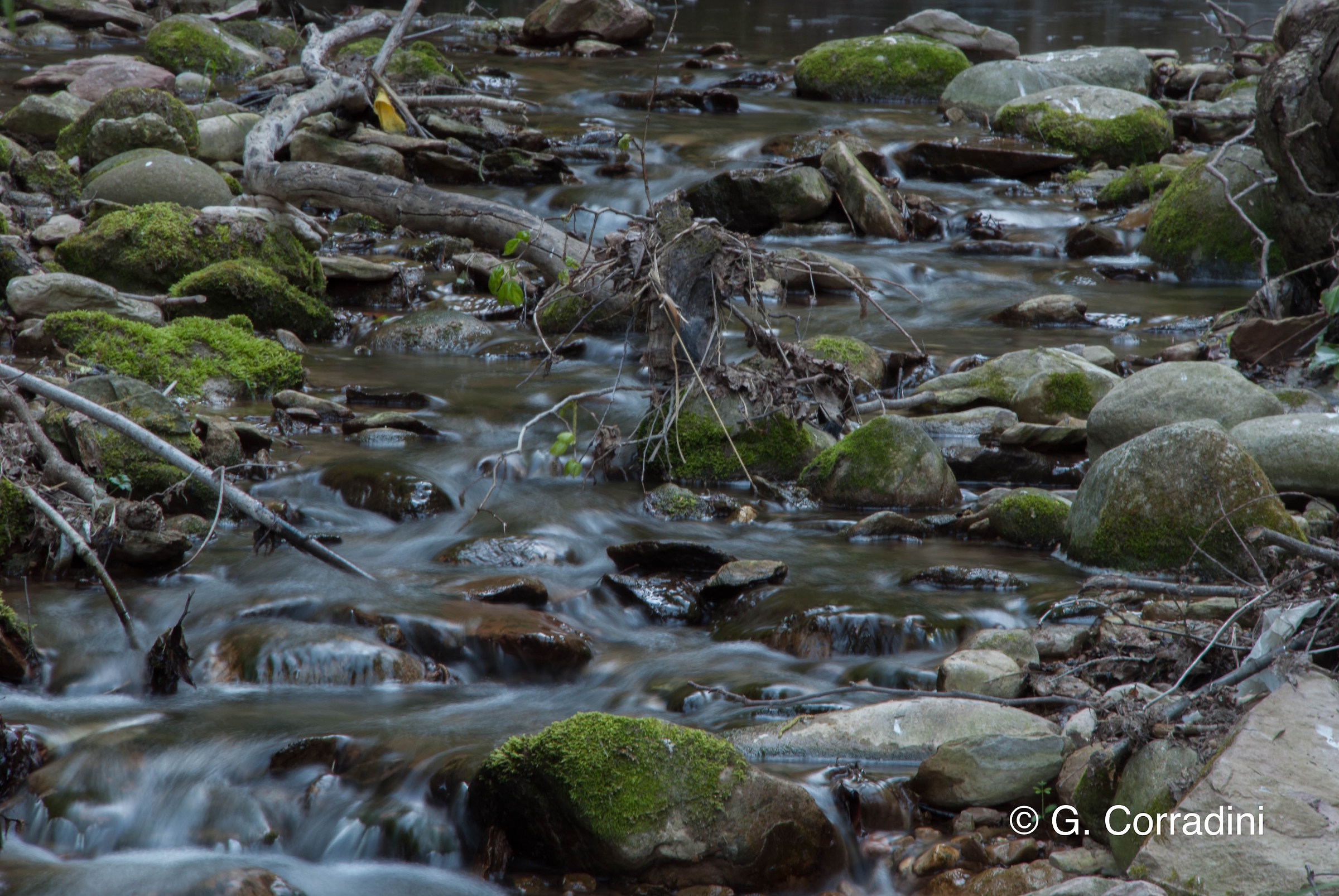 And the water flowing