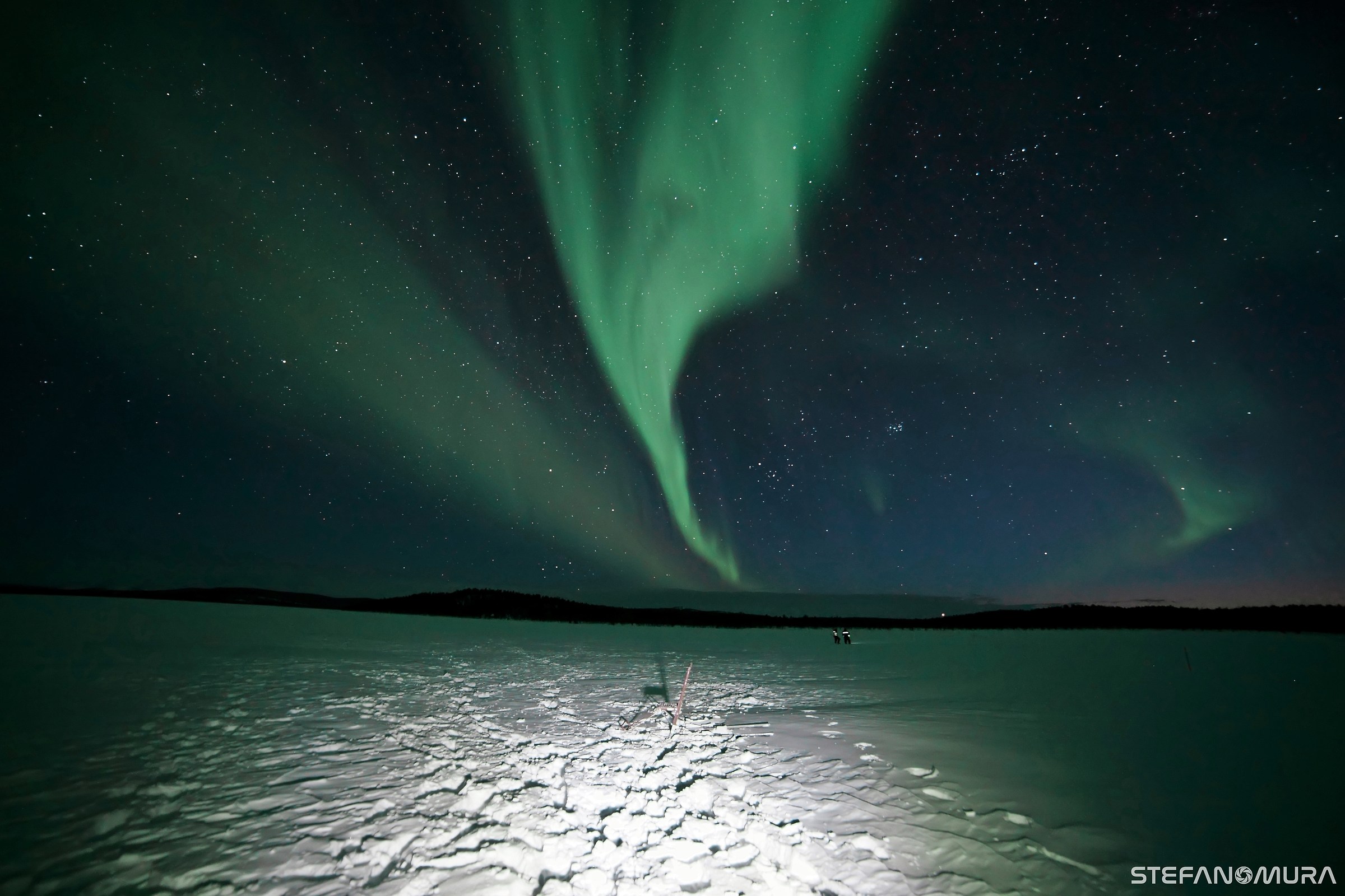 In the middle of the lake ...