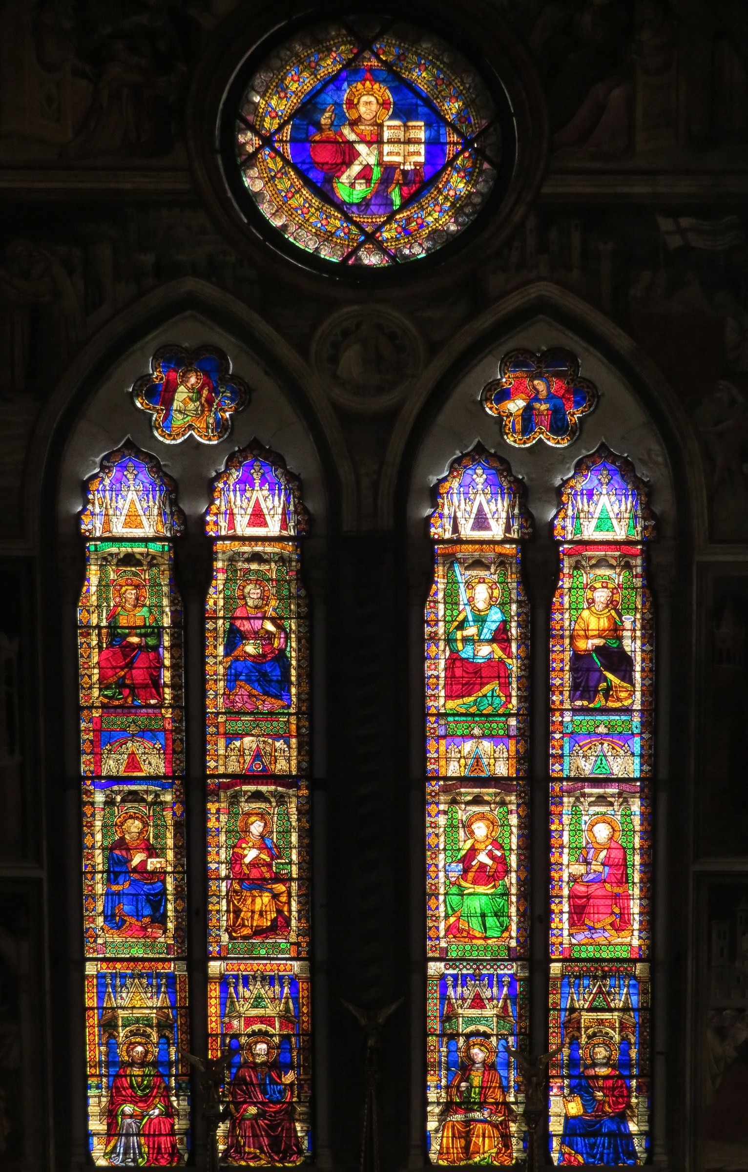 Stained glass windows at San Petronio 3
