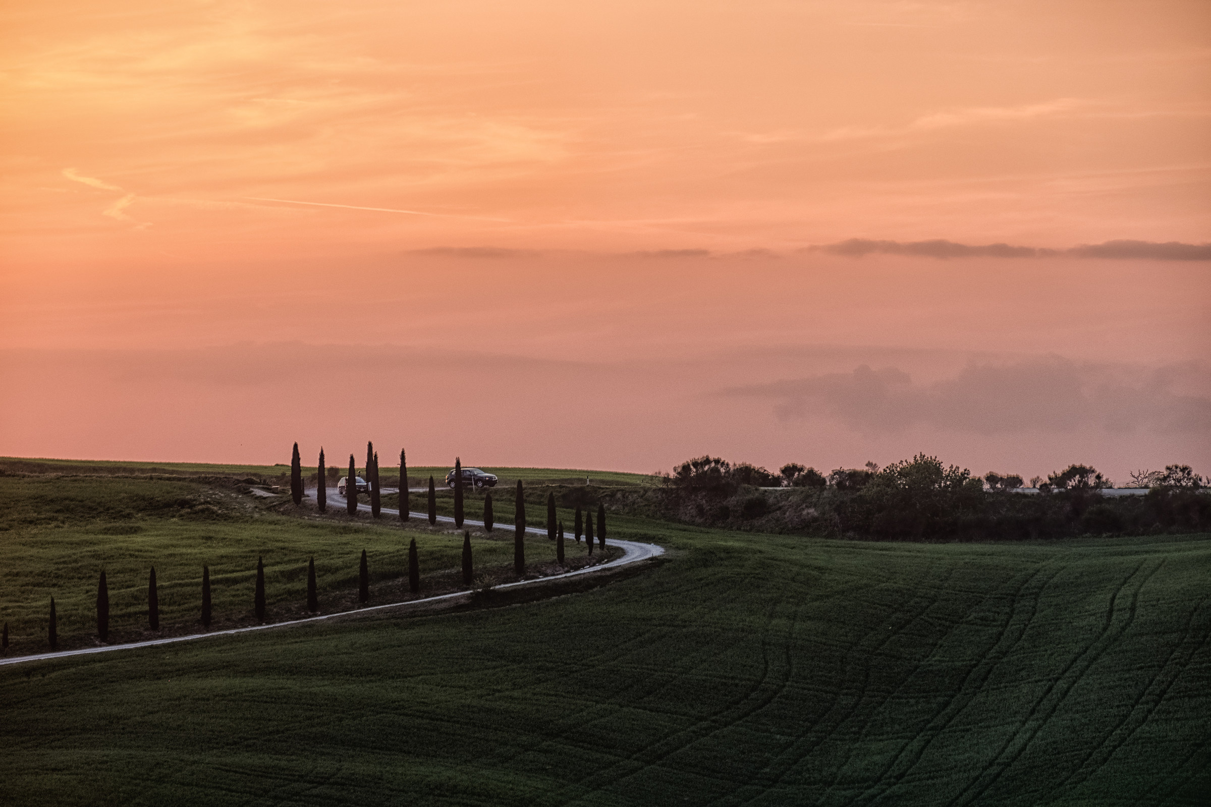Sunset in Val d'Orcia
