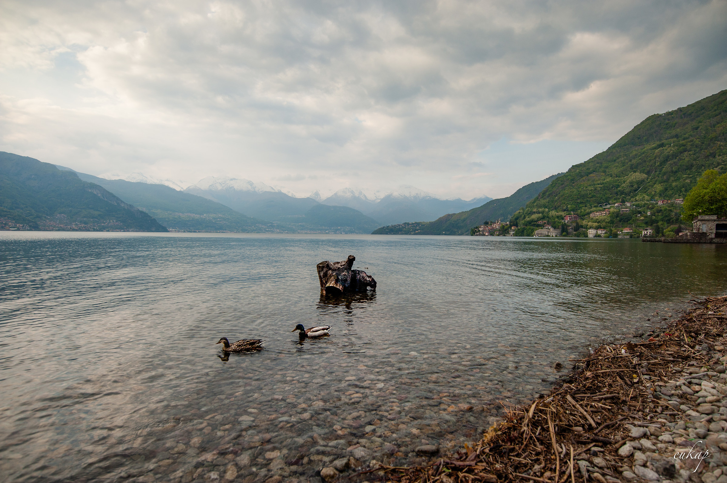 Scena dal lago di como