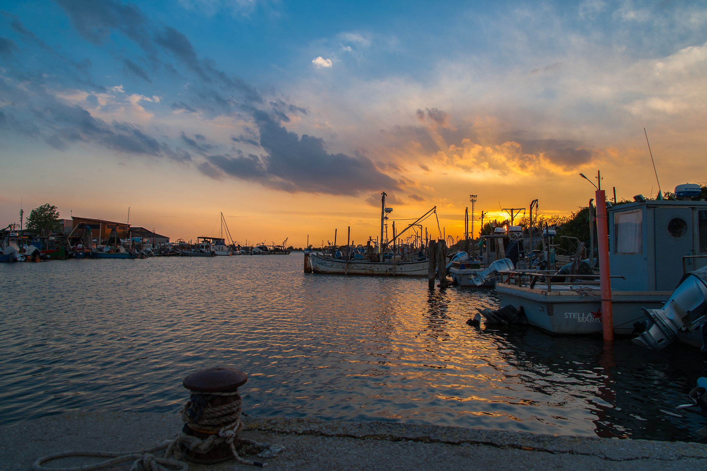 Sunset over the gorilla harbor