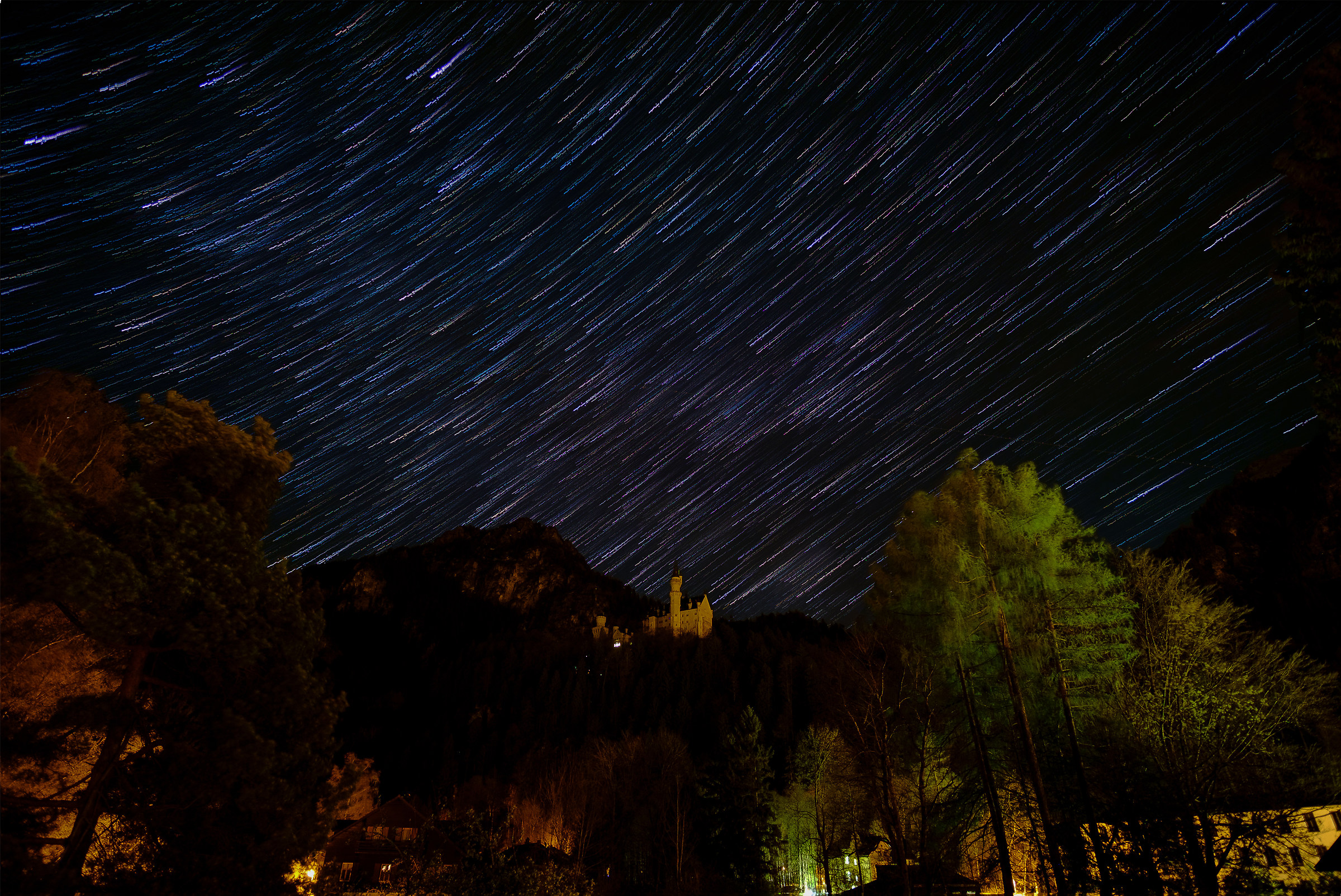Neuschwanstein stars rain