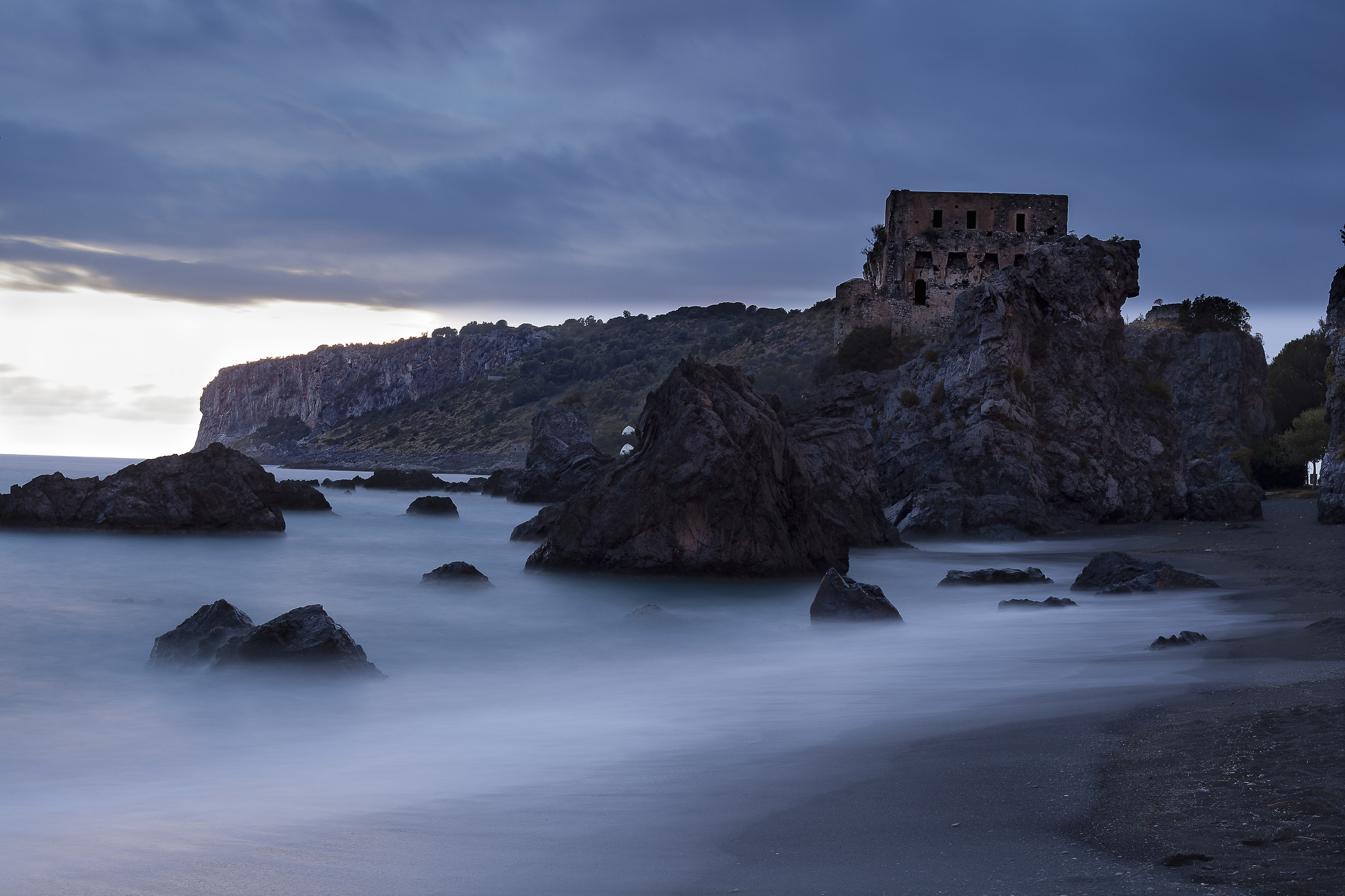 Praia a mare Blue hour by the beach ...