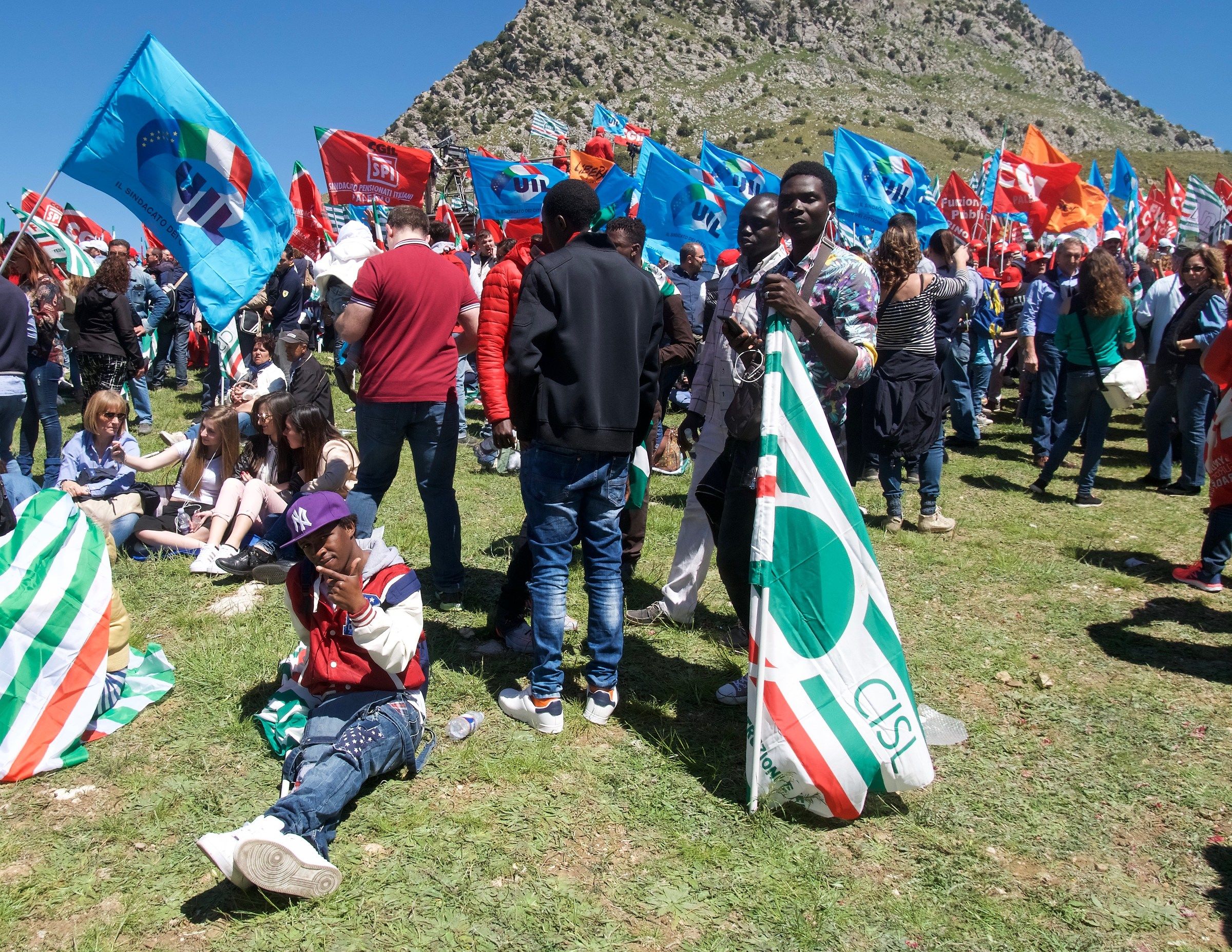 Migrants to the May 1 rally