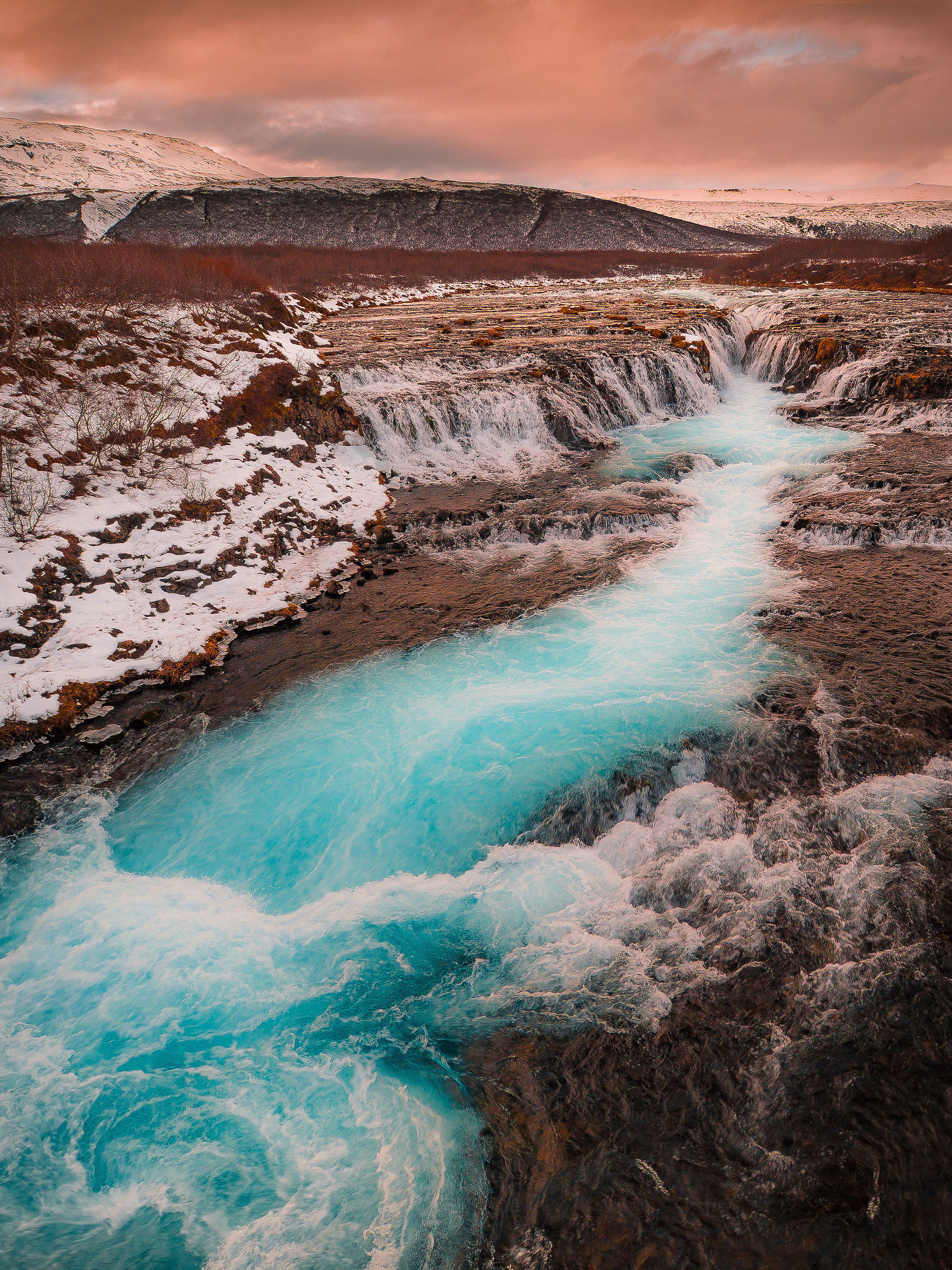 Tramonto su Bruarfoss