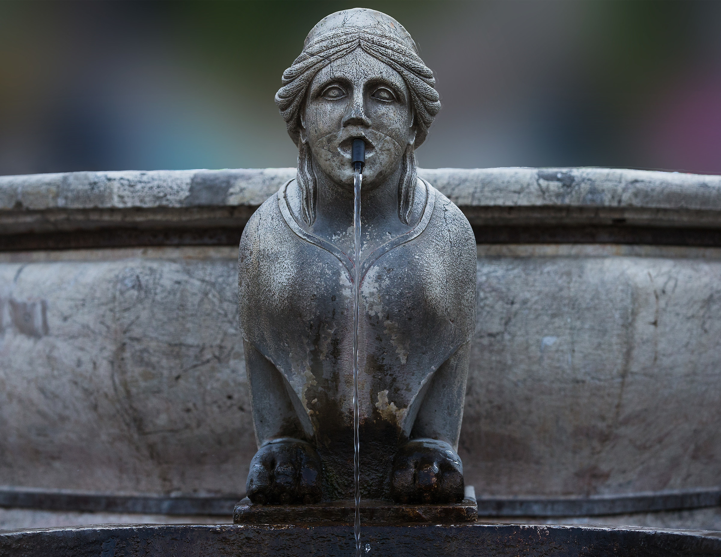 Particolare della fontana di Piazza Vecchia