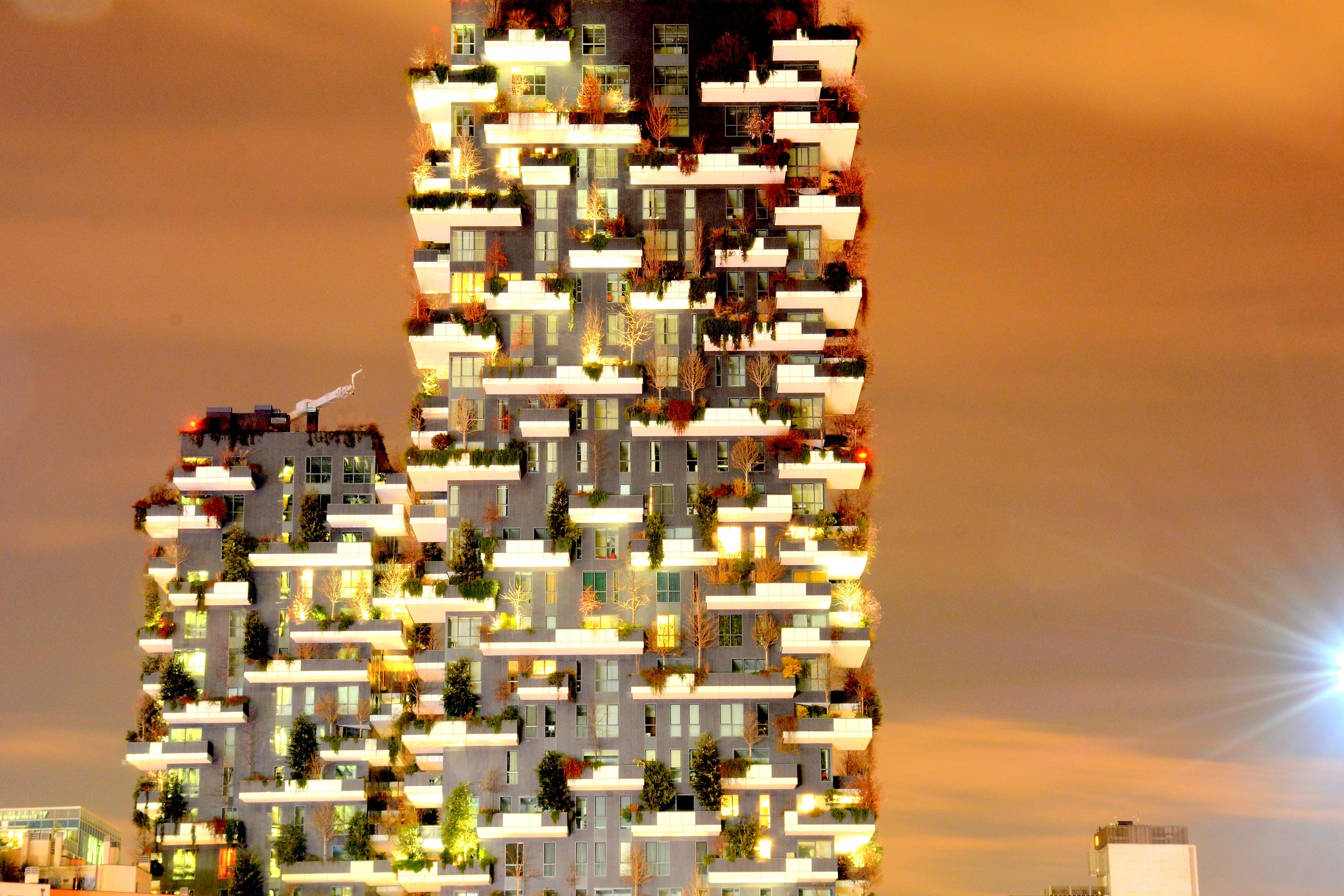 Milan, Night of the Vertical Garden