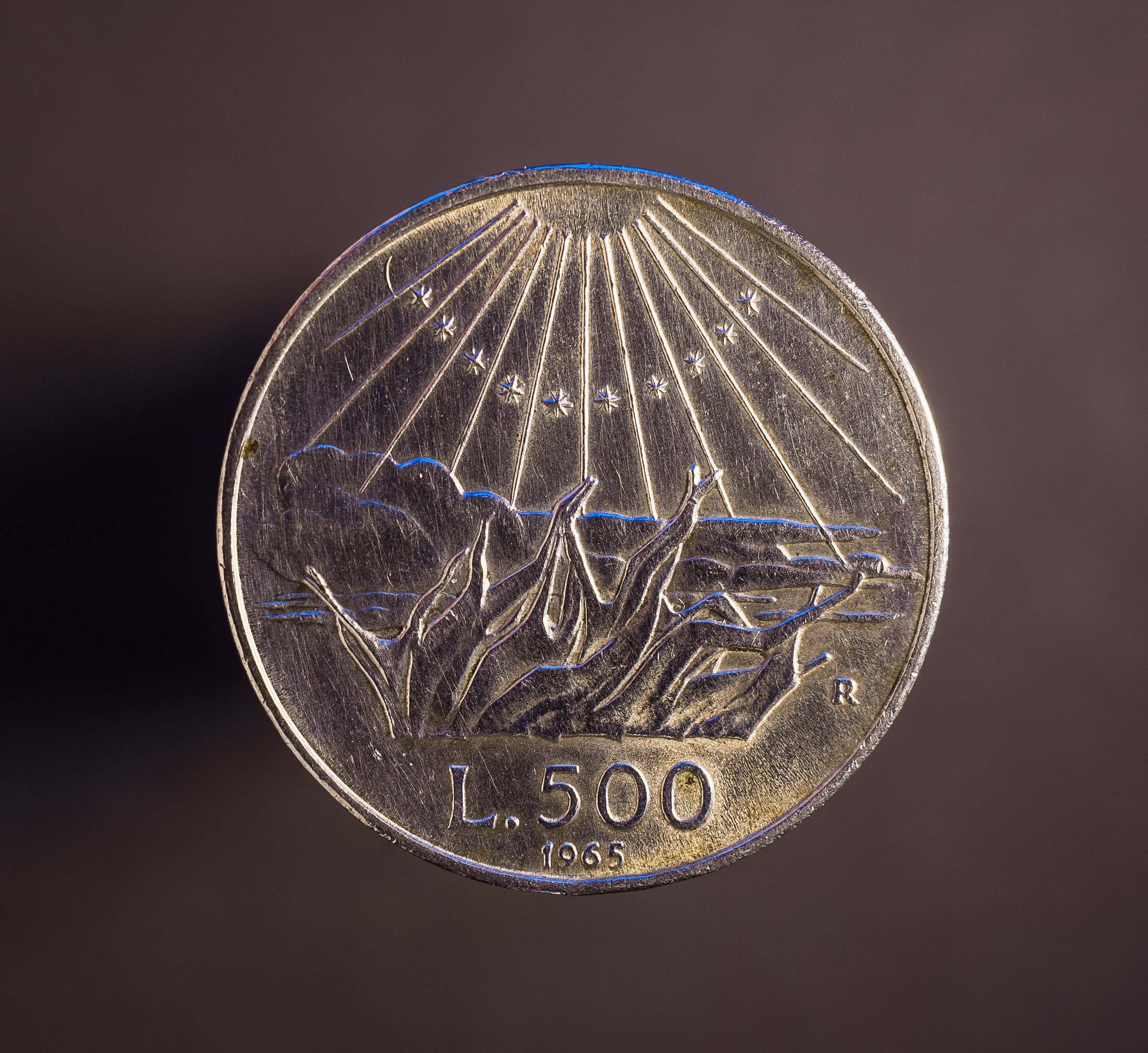 500 Lire in argento anni '60