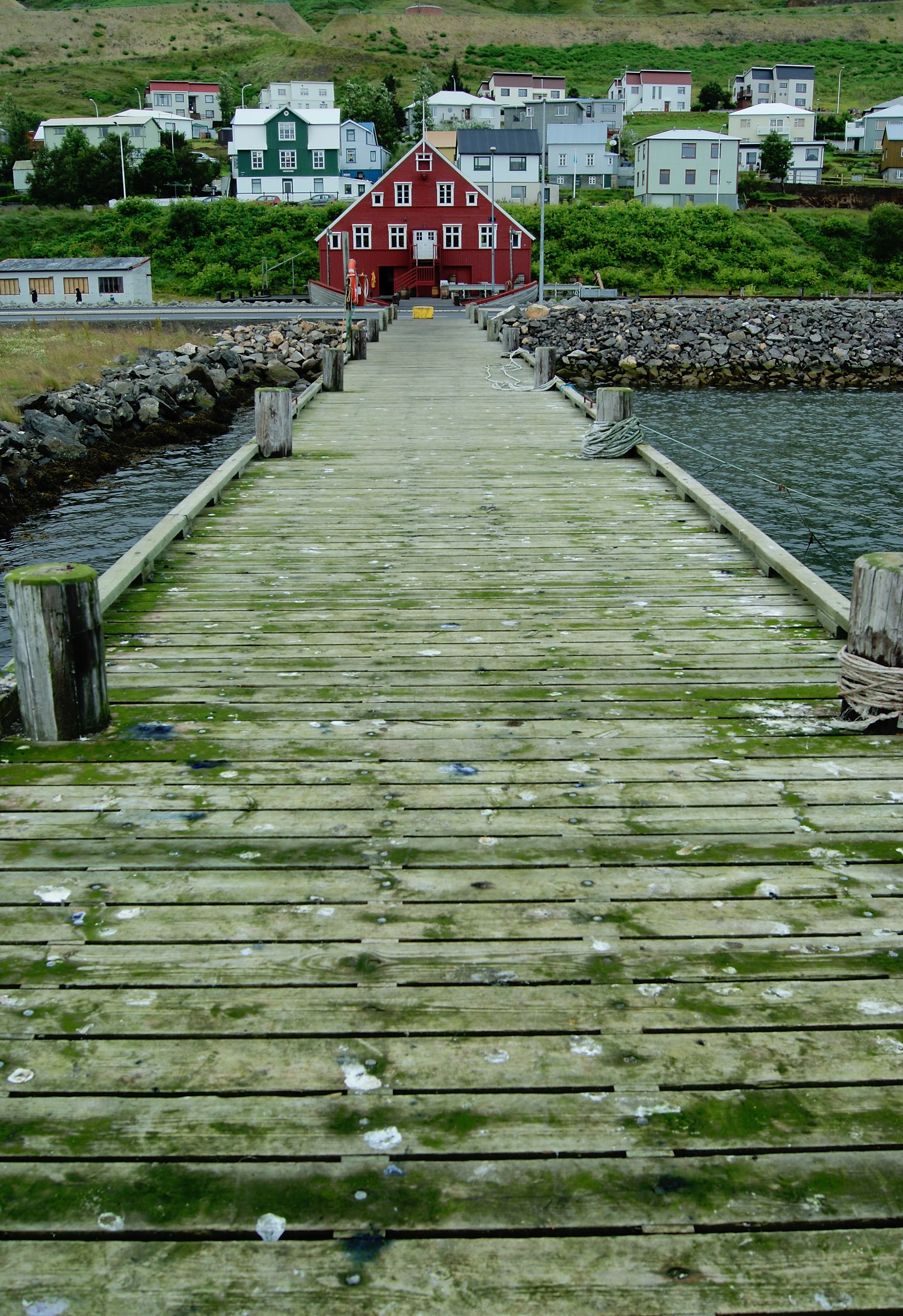 Red house where the fish was worked