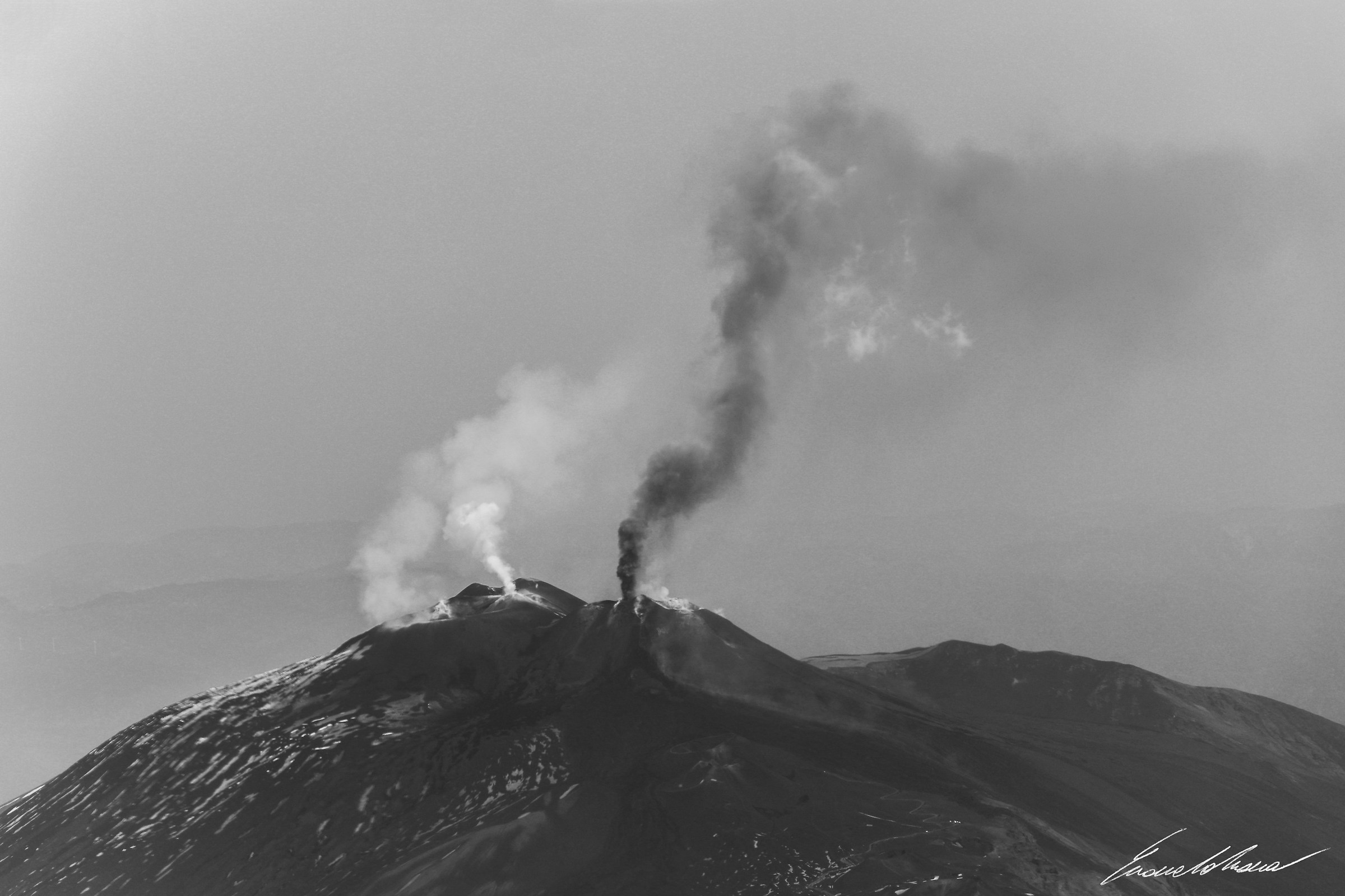 Flying over Mount Etna