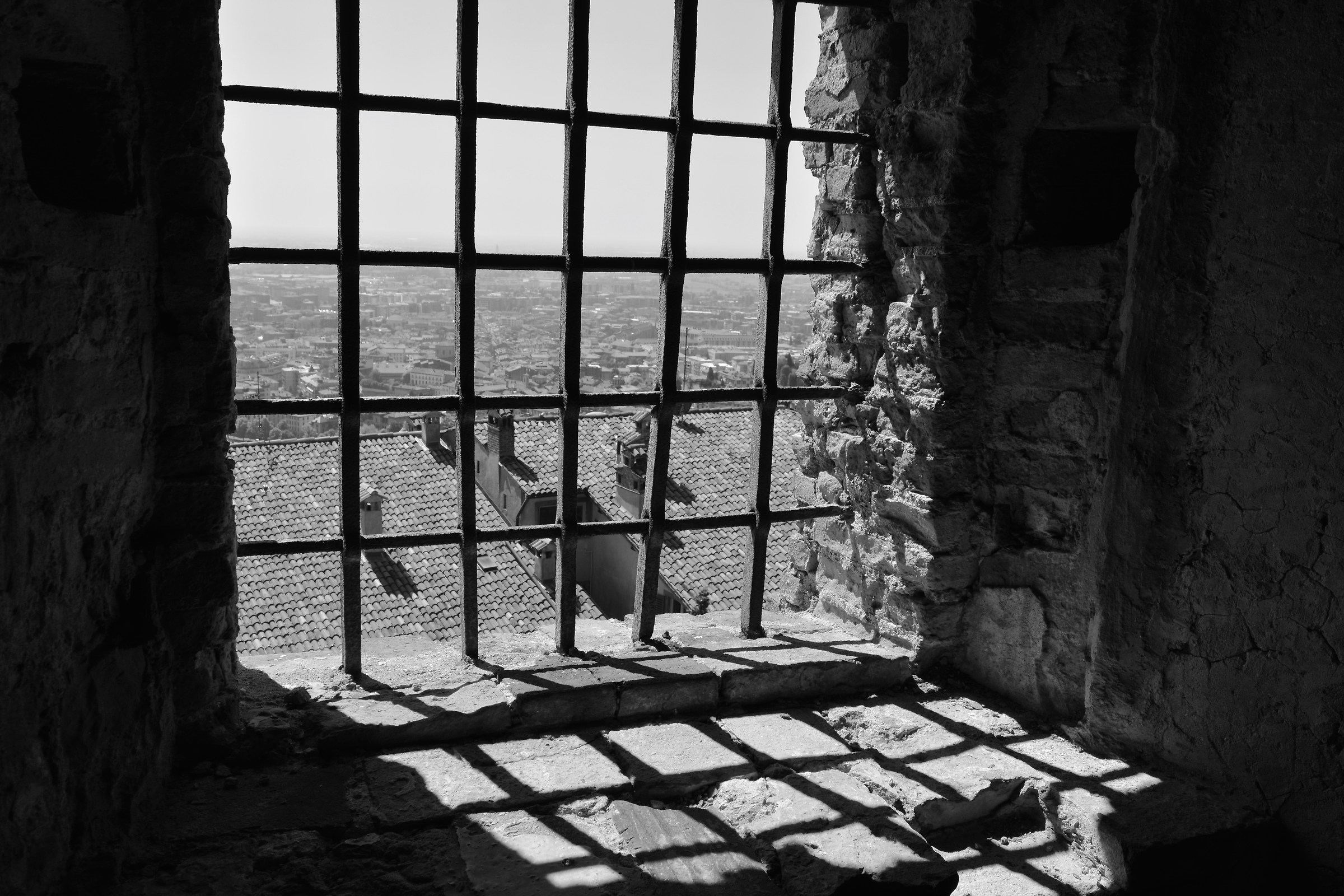 Bergamo view from a lattice