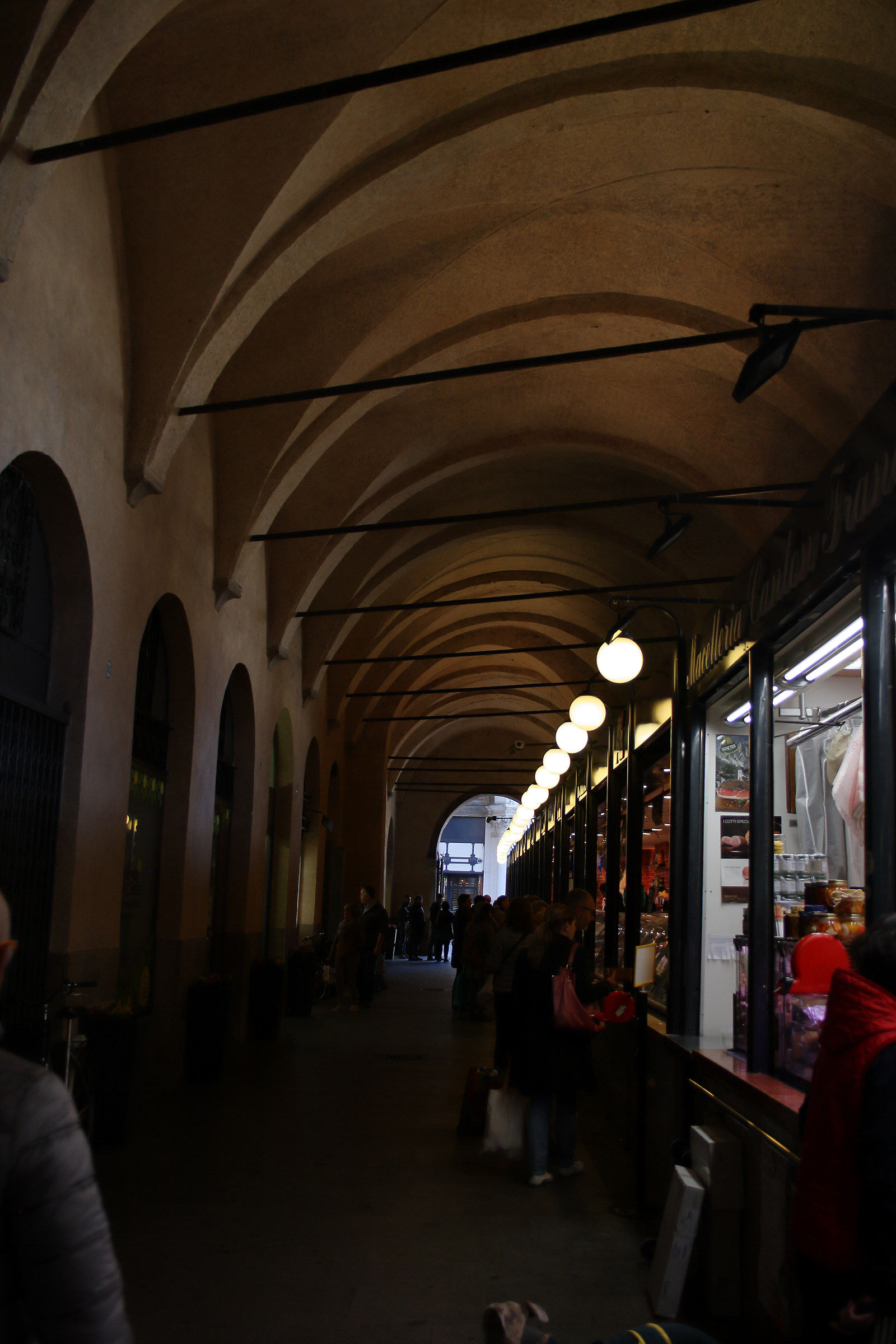 I portici di Piazza delle erbe a Padova
