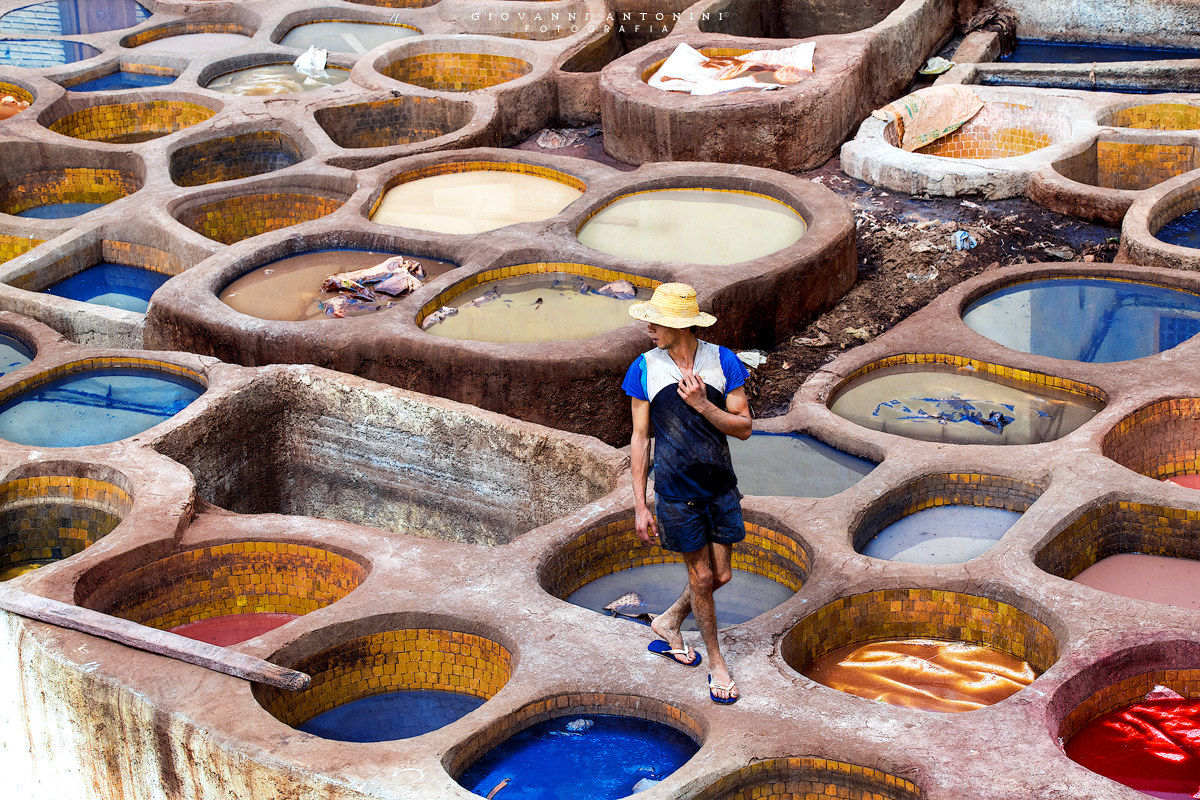 Tra i colori, tannerie de Fes