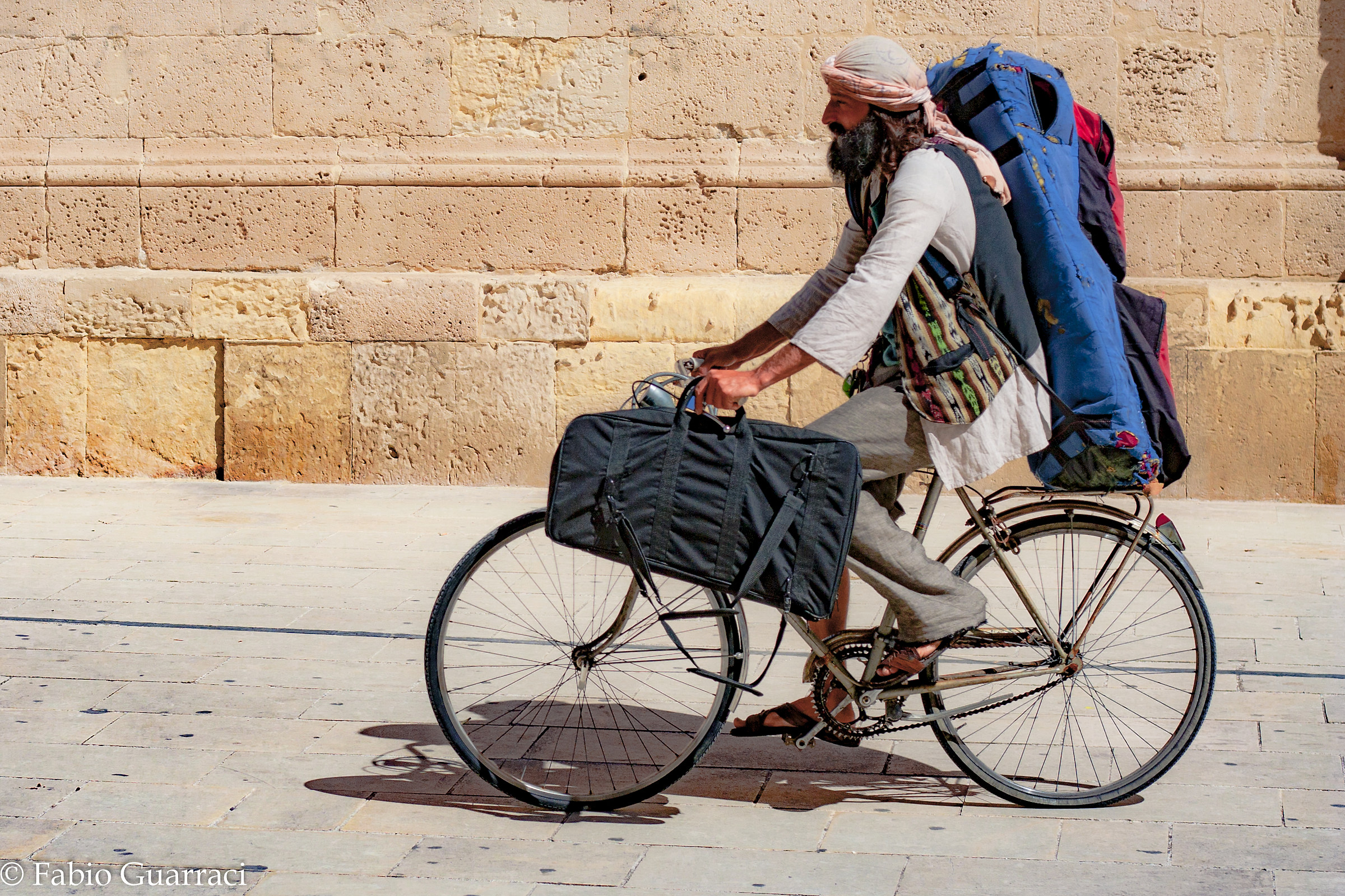 Piazza Duomo. Cyclist.